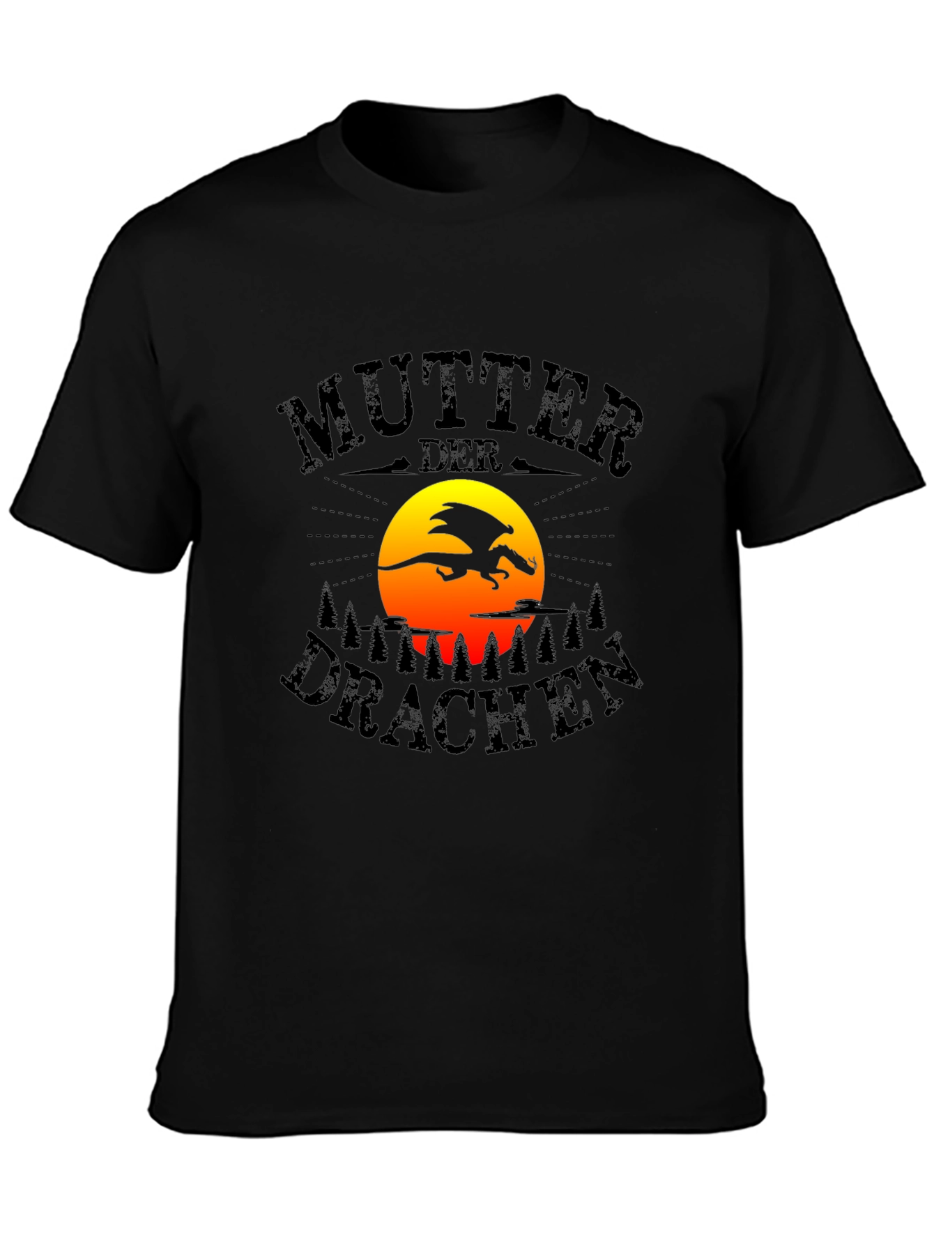 Mother of Dragons Graphic Tee - Black Cotton T-Shirt