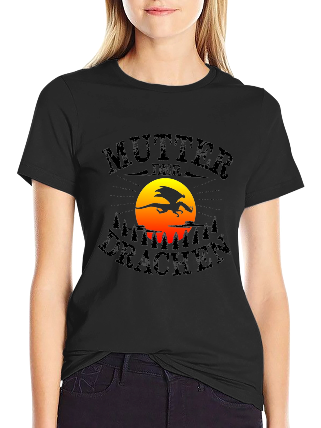 Mother of Dragons Graphic Tee - Black Cotton T-Shirt