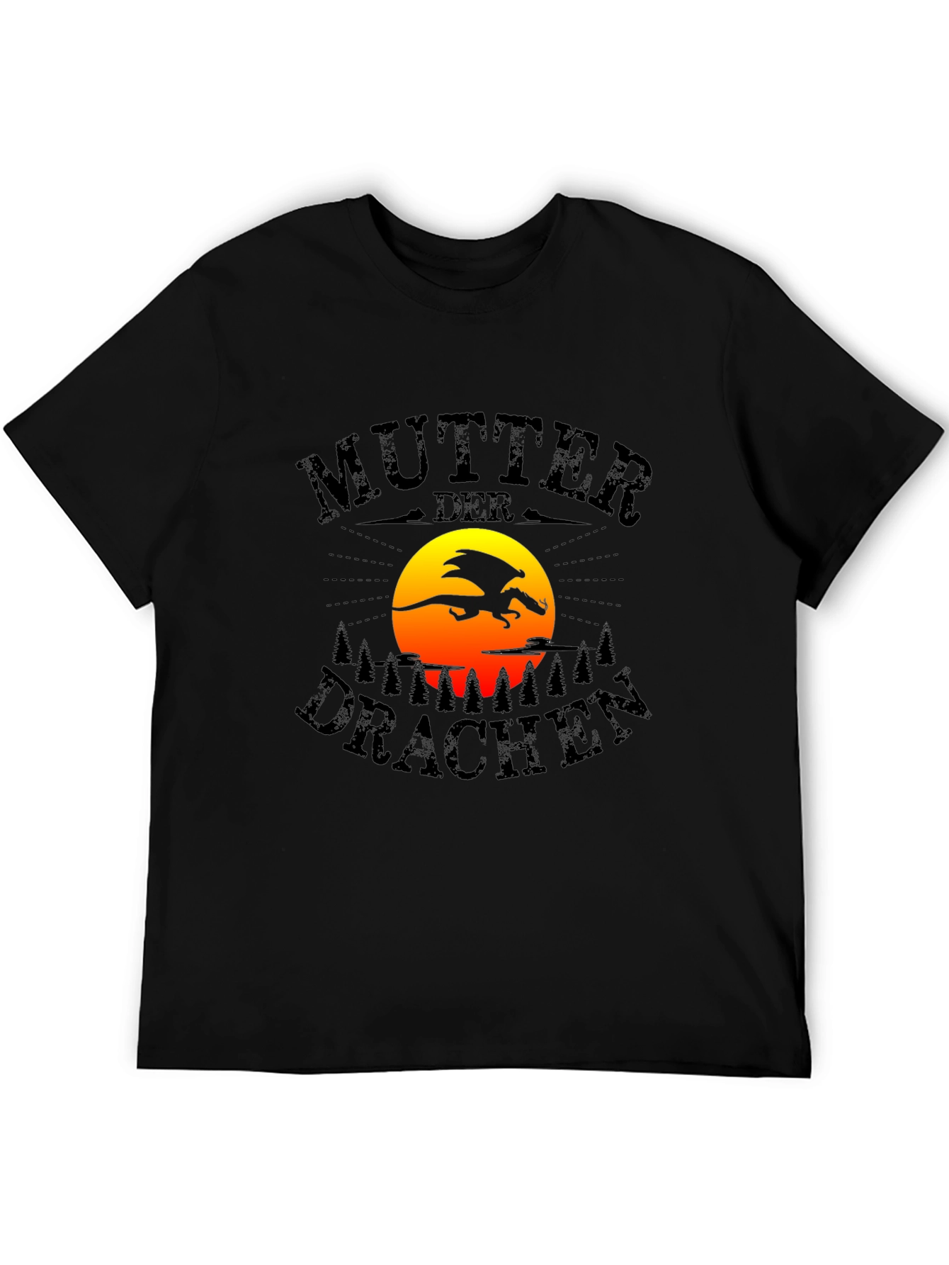 Mother of Dragons Graphic Tee - Black Cotton T-Shirt