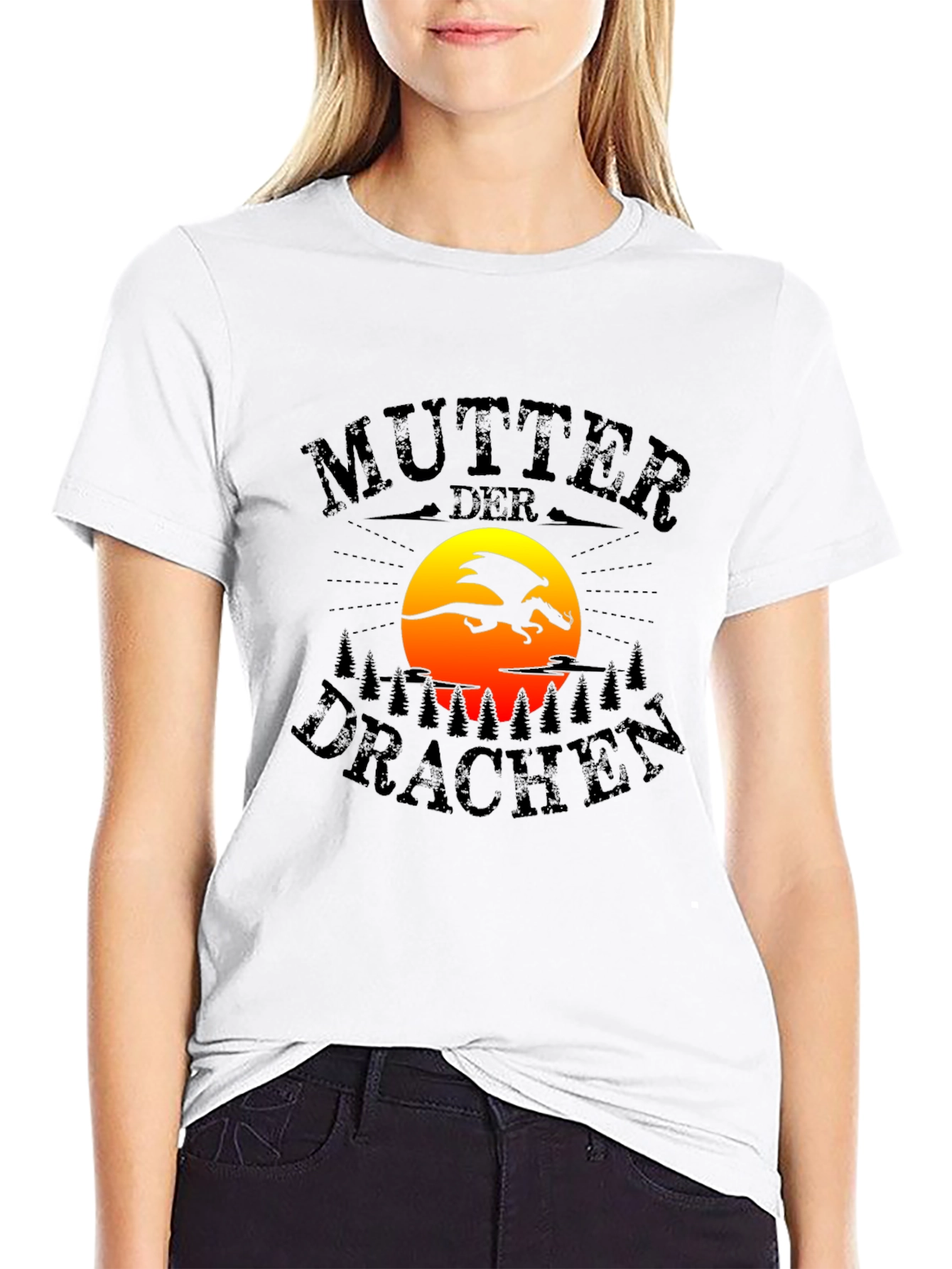 Mother of Dragons Graphic Tee - Black Cotton T-Shirt