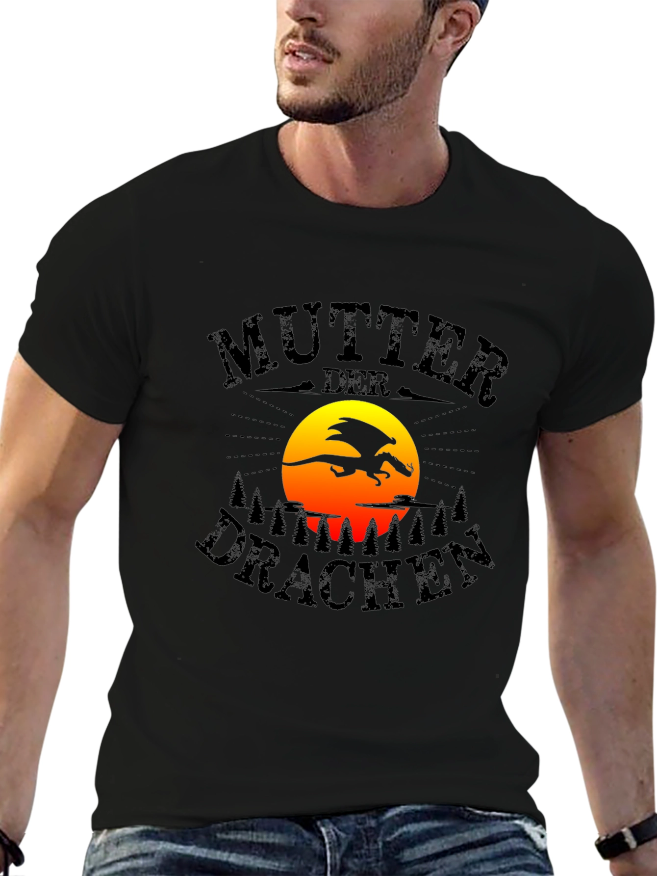 Mother of Dragons Graphic Tee - Black Cotton T-Shirt