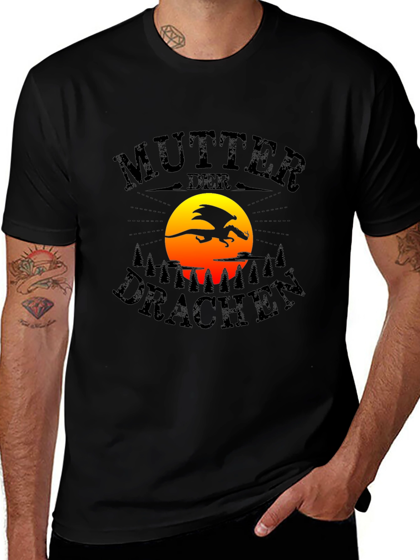 Mother of Dragons Graphic Tee - Black Cotton T-Shirt