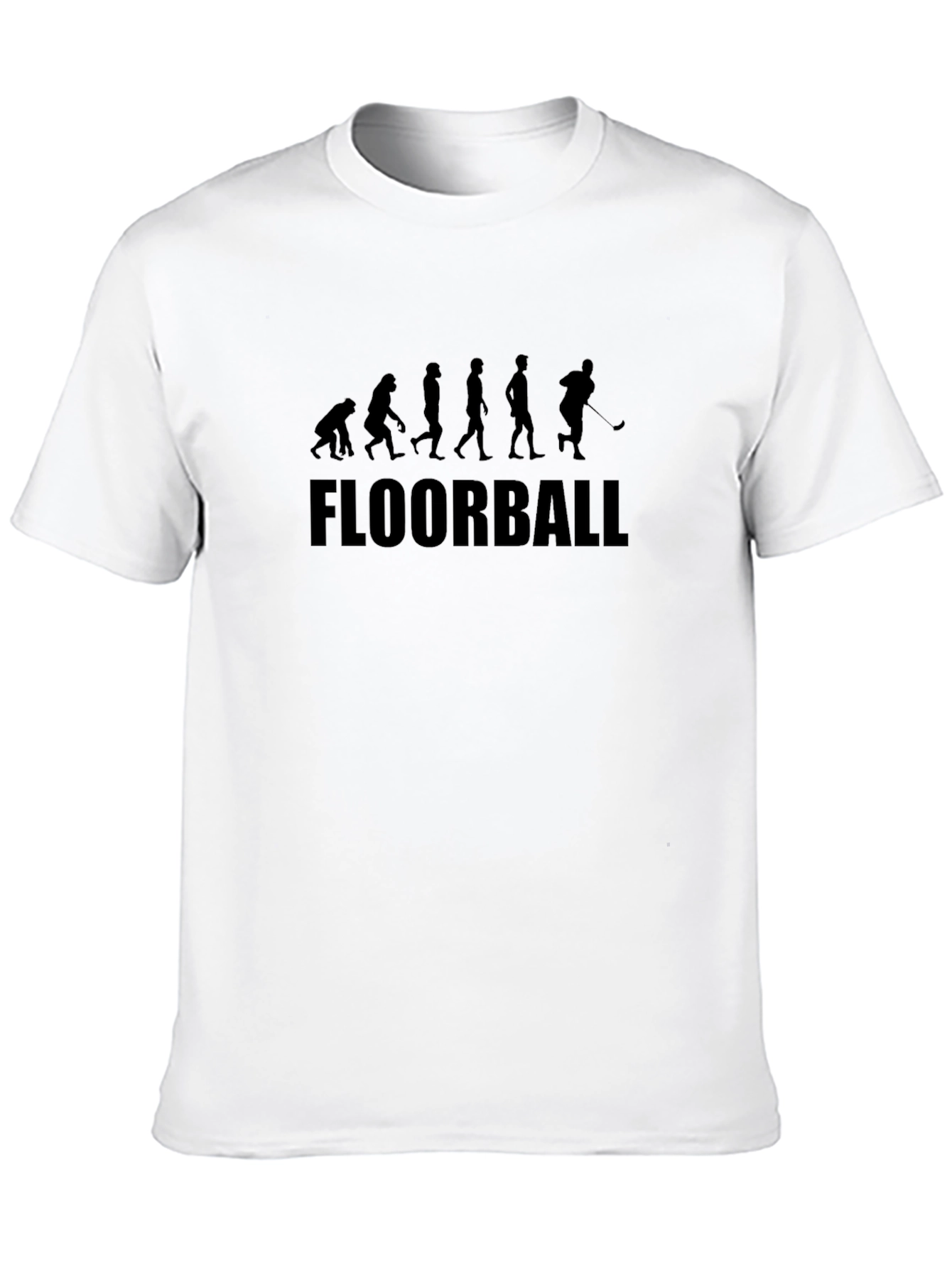 Evolution of Floorball Black T-Shirt