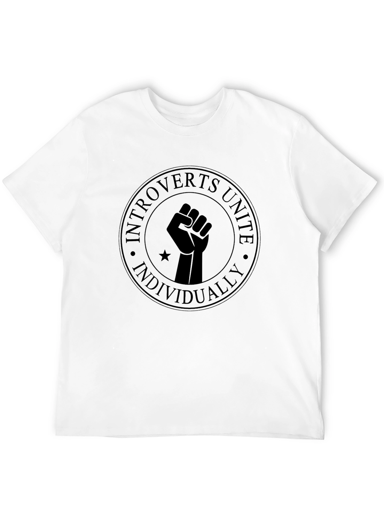 Introverts Unite Individually Black T-Shirt
