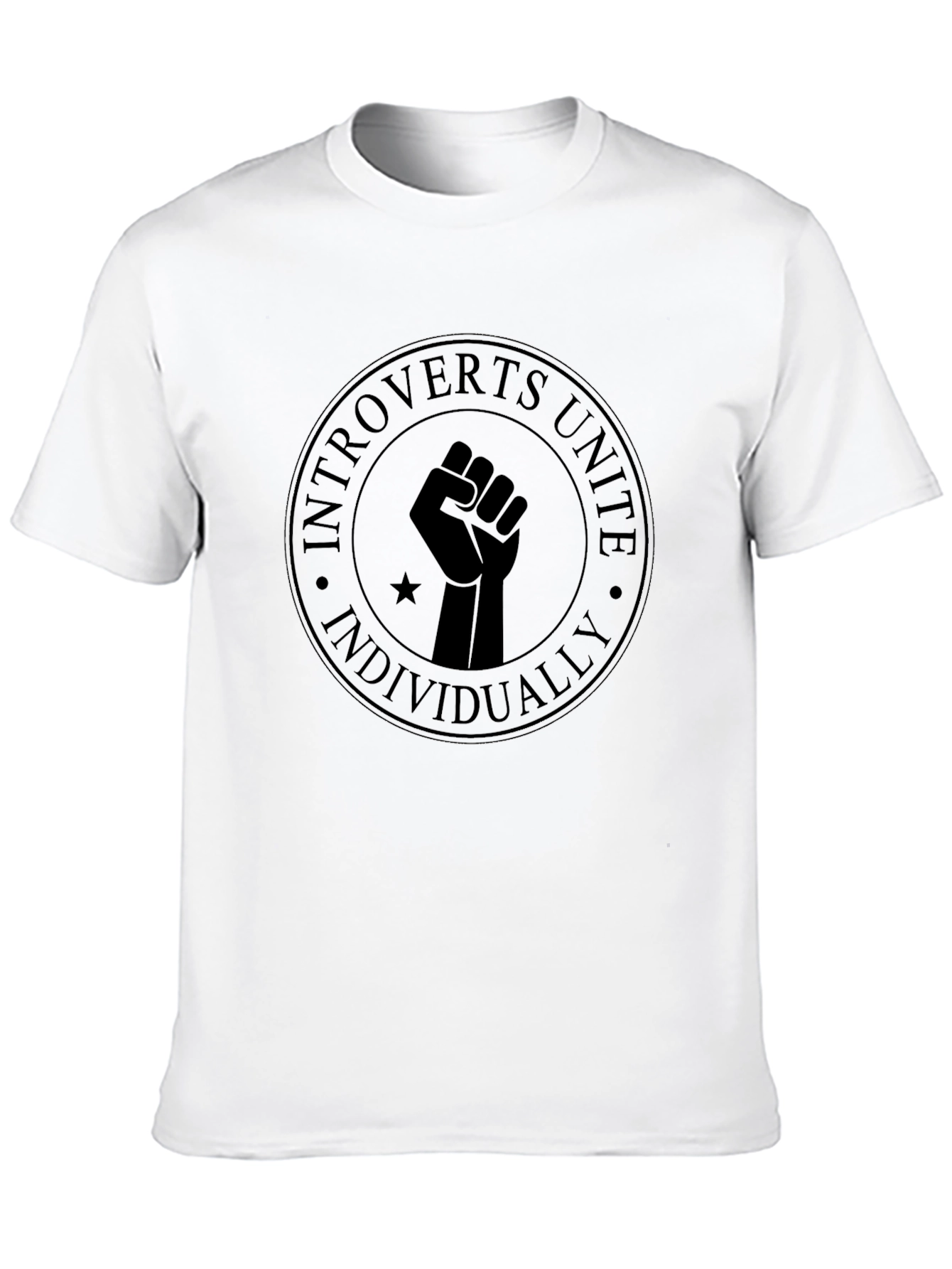 Introverts Unite Individually Black T-Shirt
