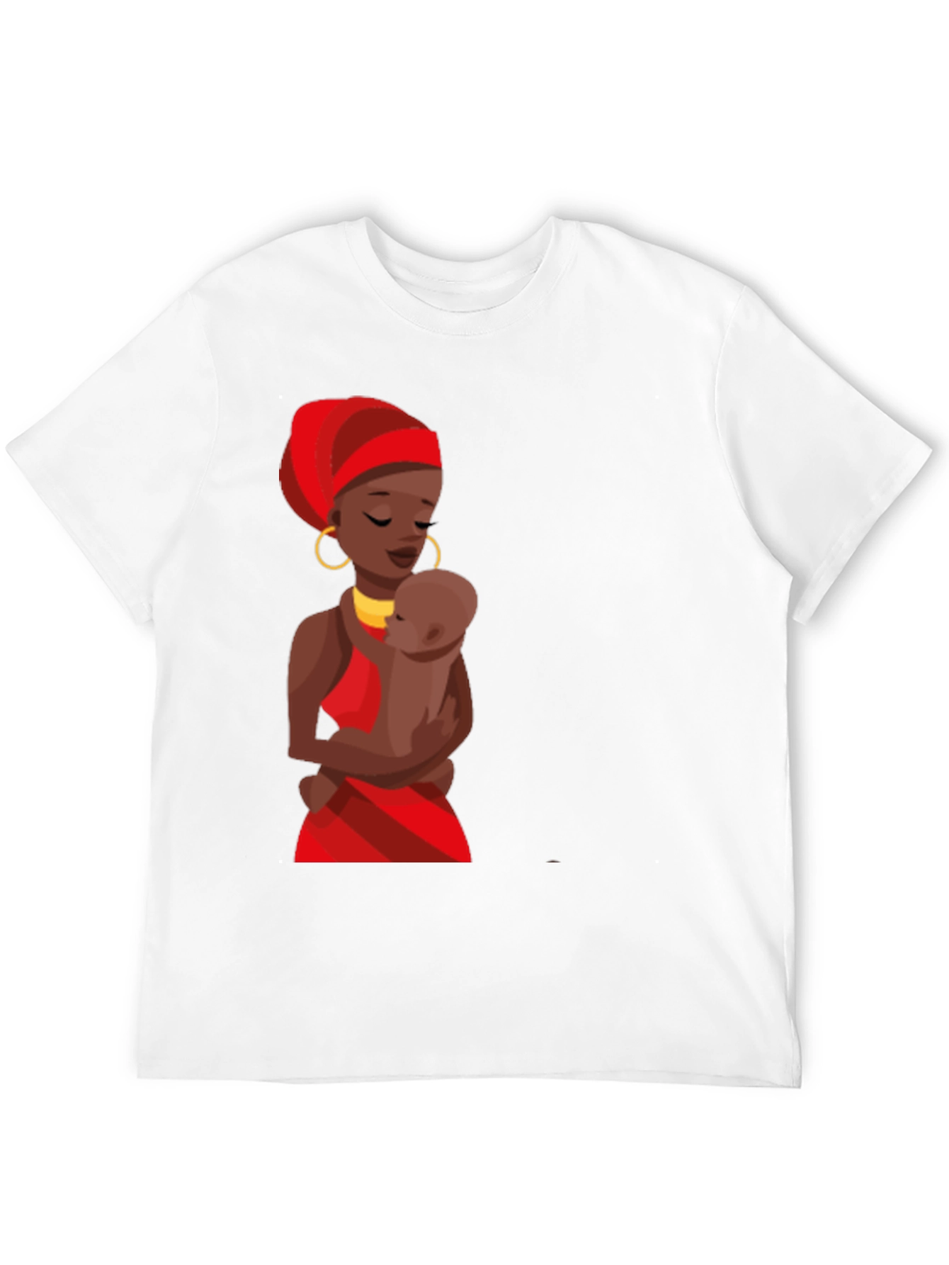 Black T-Shirt - Mother and Child Graphic Tee