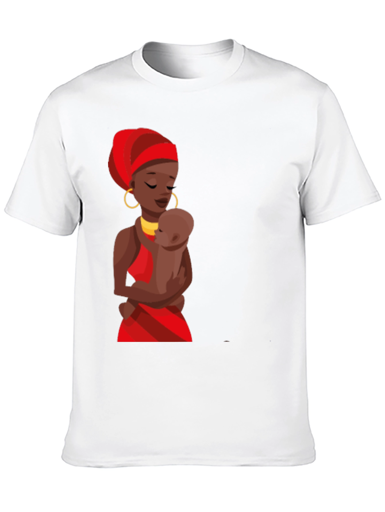 Black T-Shirt - Mother and Child Graphic Tee