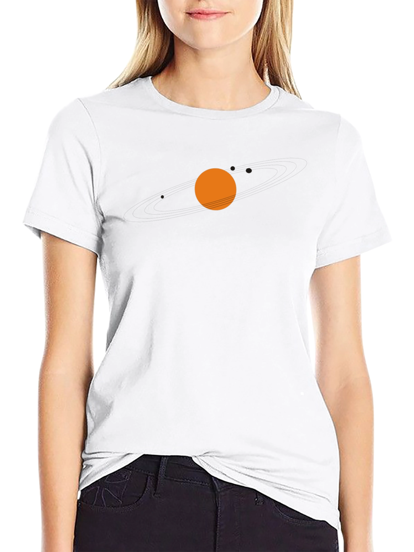 Minimalist Sunset Graphic Black T-Shirt