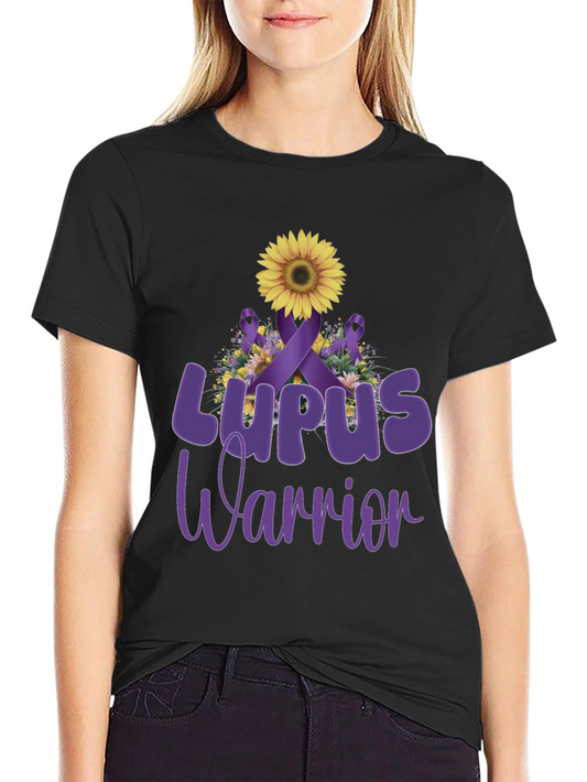 Lupus Warrior Sunflower Ribbon Graphic Tee