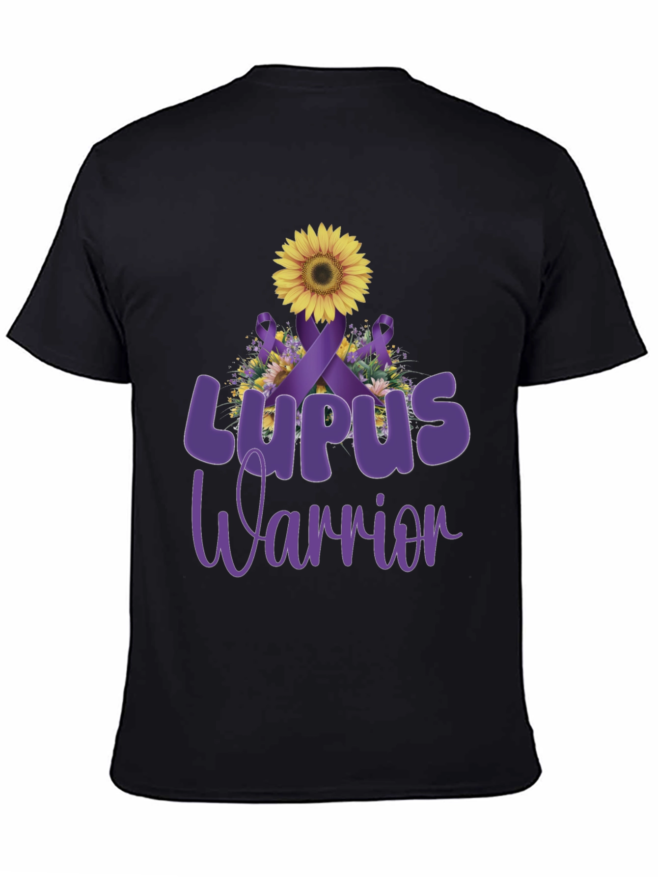 Lupus Warrior Sunflower Ribbon Graphic Tee