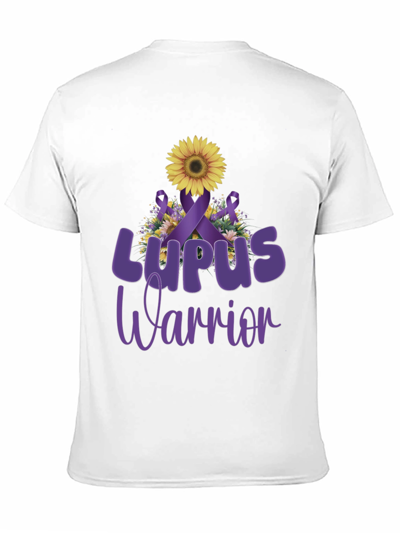 Lupus Warrior Sunflower Ribbon Graphic Tee