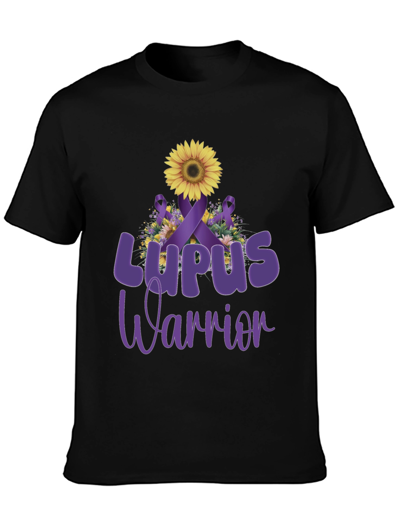 Lupus Warrior Sunflower Ribbon Graphic Tee