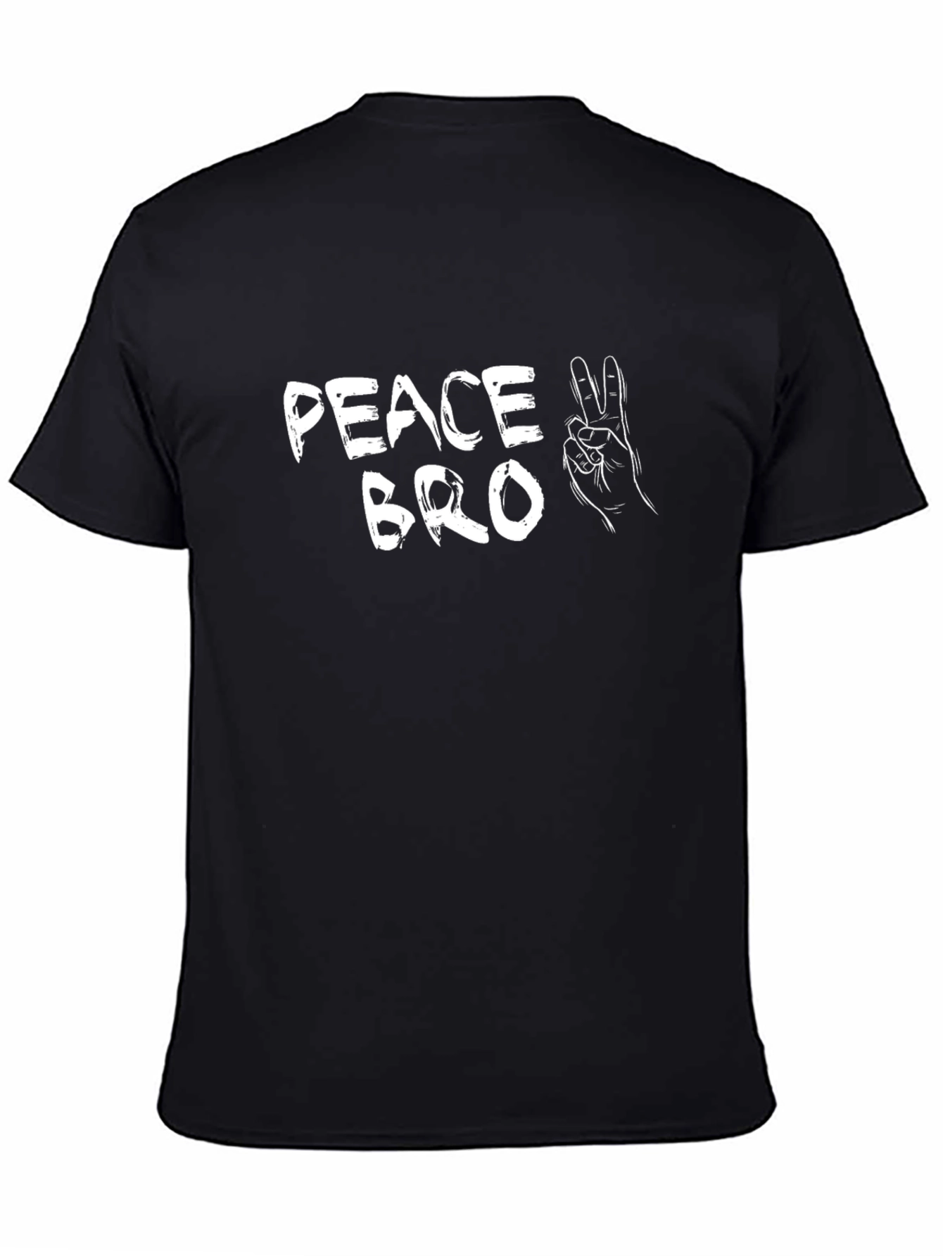 Peace Bro Graphic Tee - Black Cotton Blend