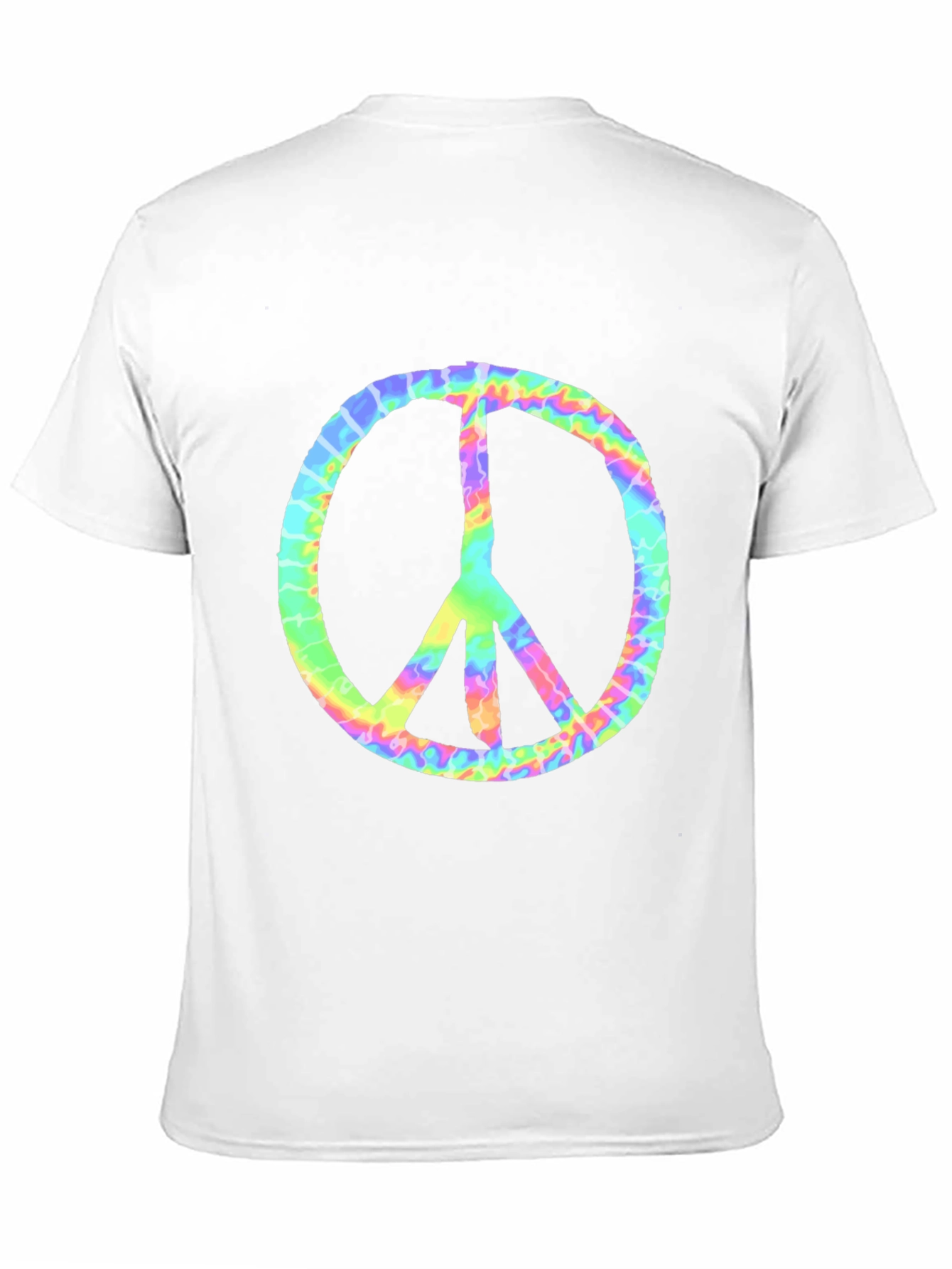 Tie-Dye Peace Sign Graphic Tee - Black
