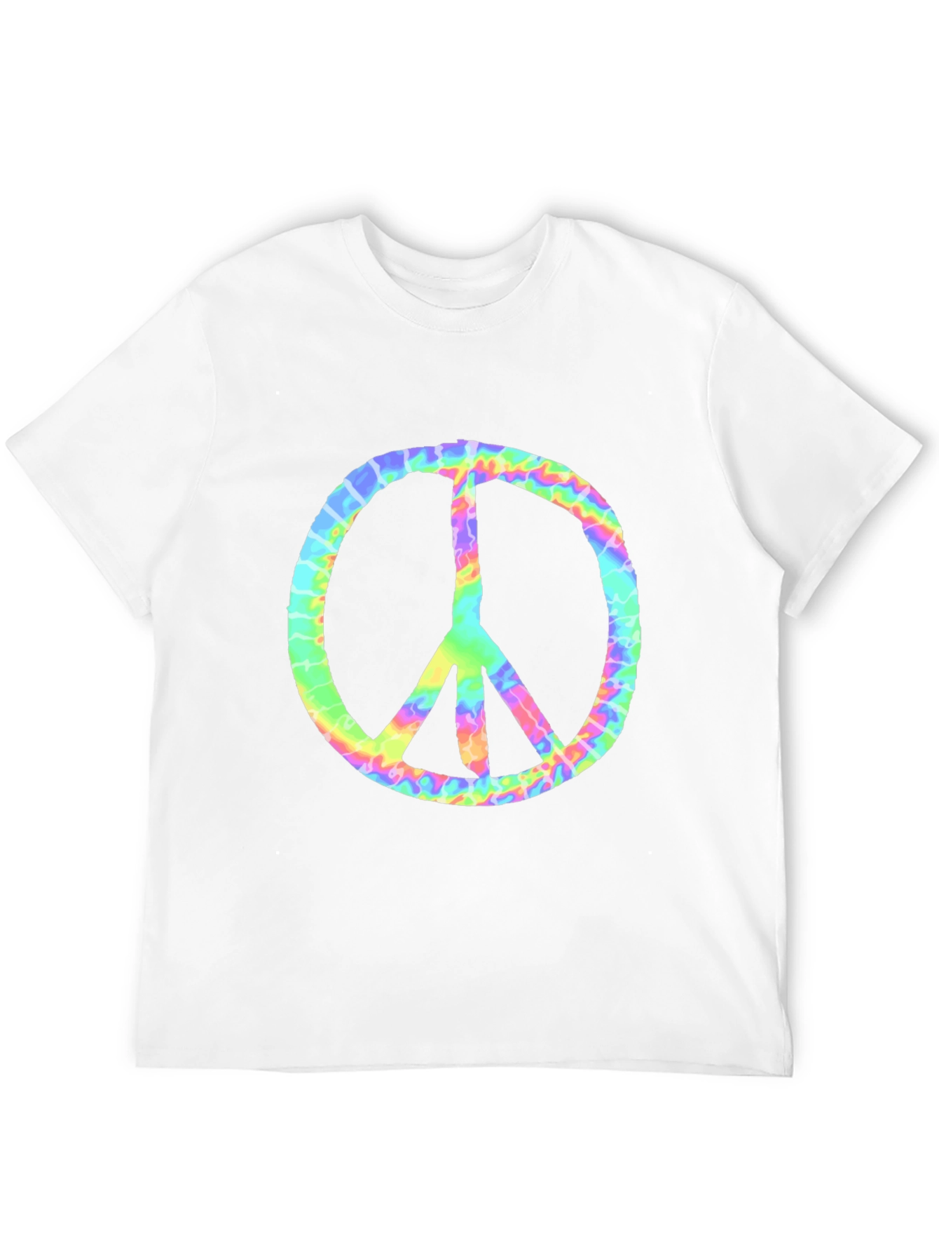 Tie-Dye Peace Sign Graphic Tee - Black