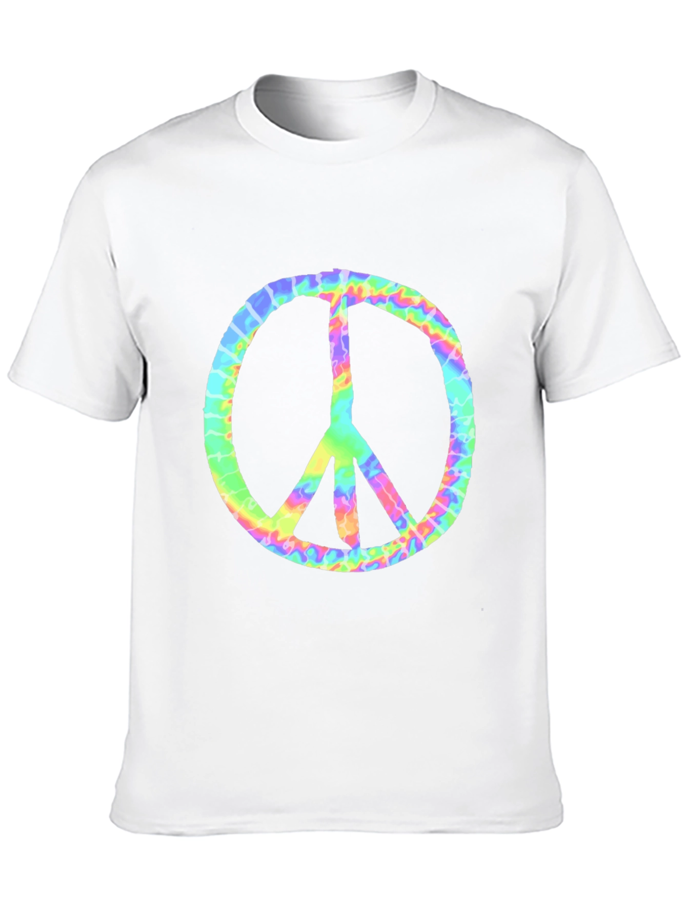 Tie-Dye Peace Sign Graphic Tee - Black