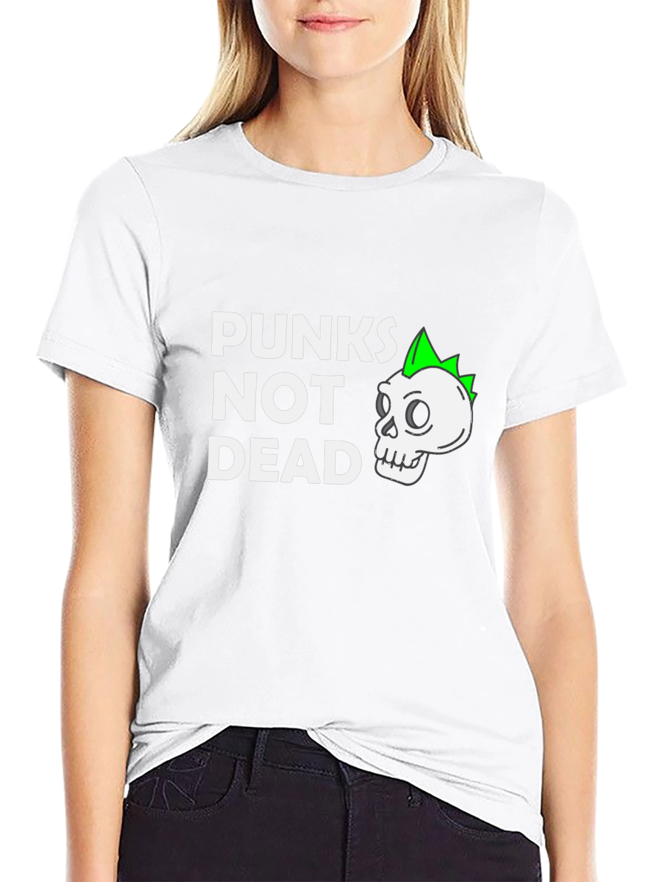 Punkns Not Dead T-Shirt - Skull Graphic Tee