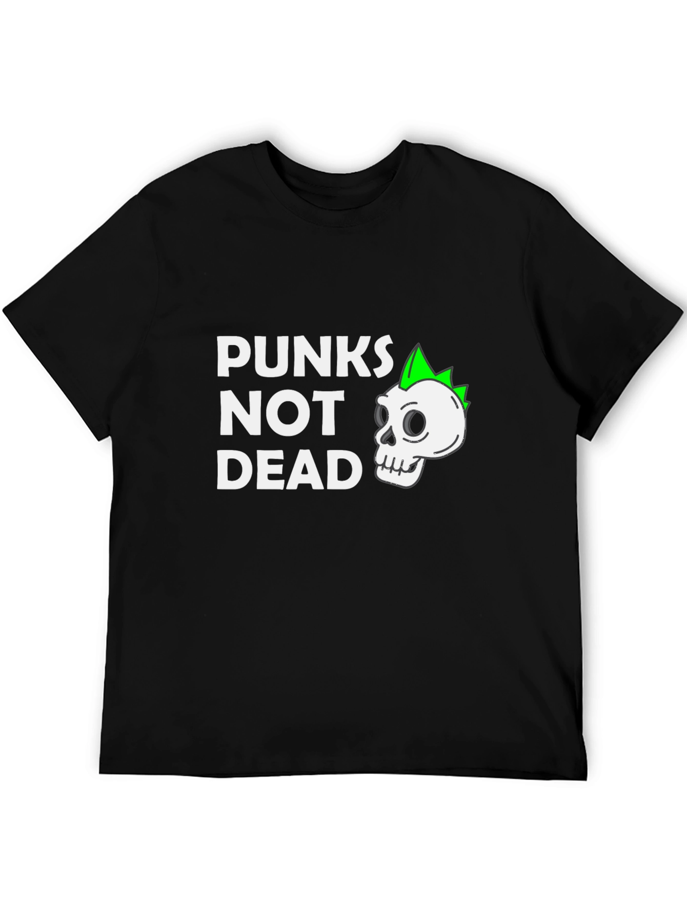 Punkns Not Dead T-Shirt - Skull Graphic Tee