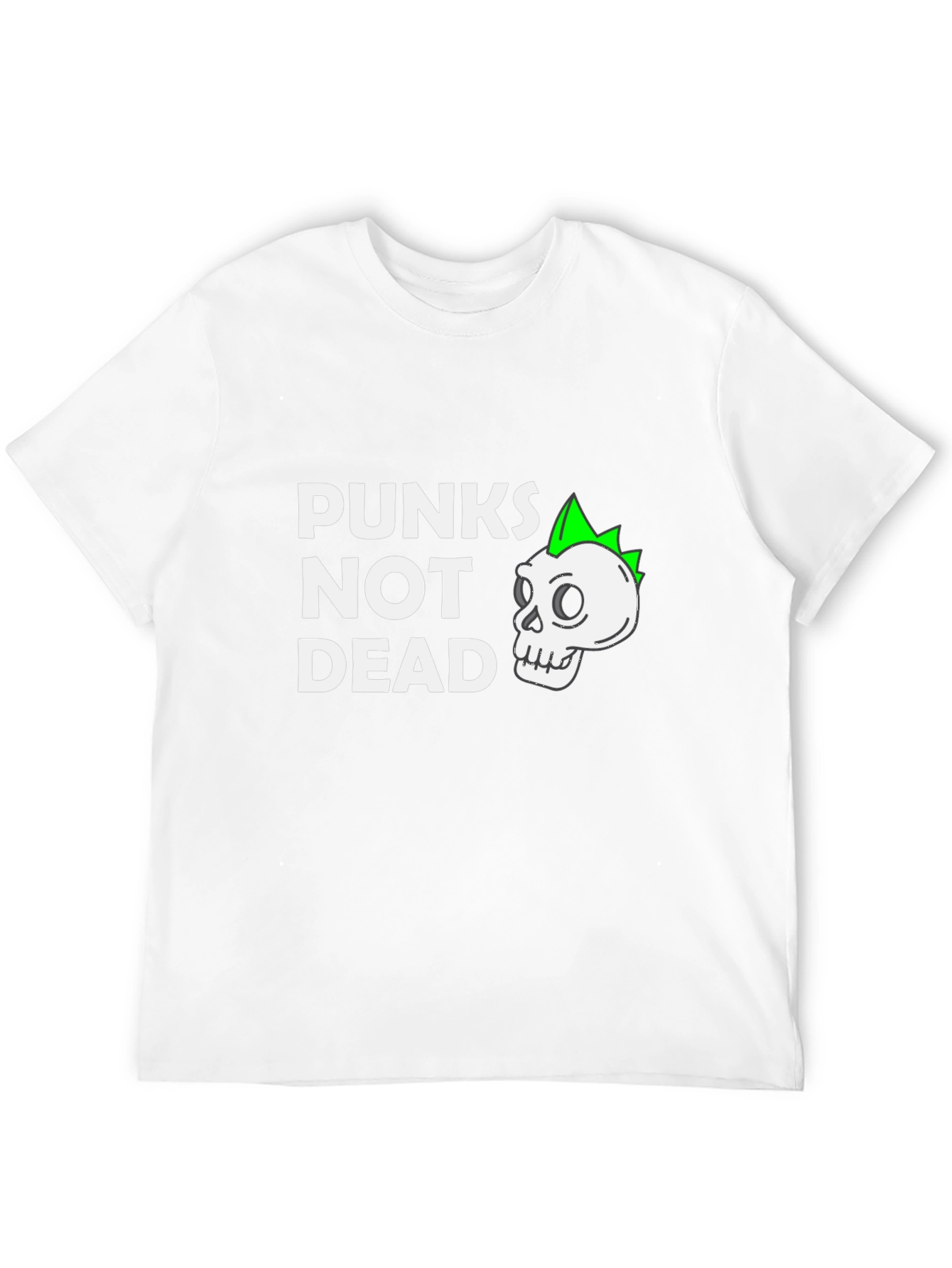 Punkns Not Dead T-Shirt - Skull Graphic Tee