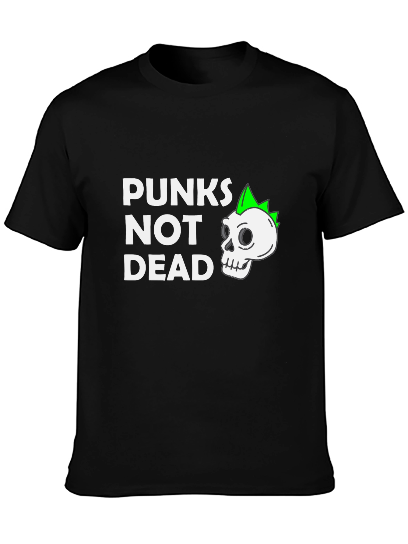 Punkns Not Dead T-Shirt - Skull Graphic Tee