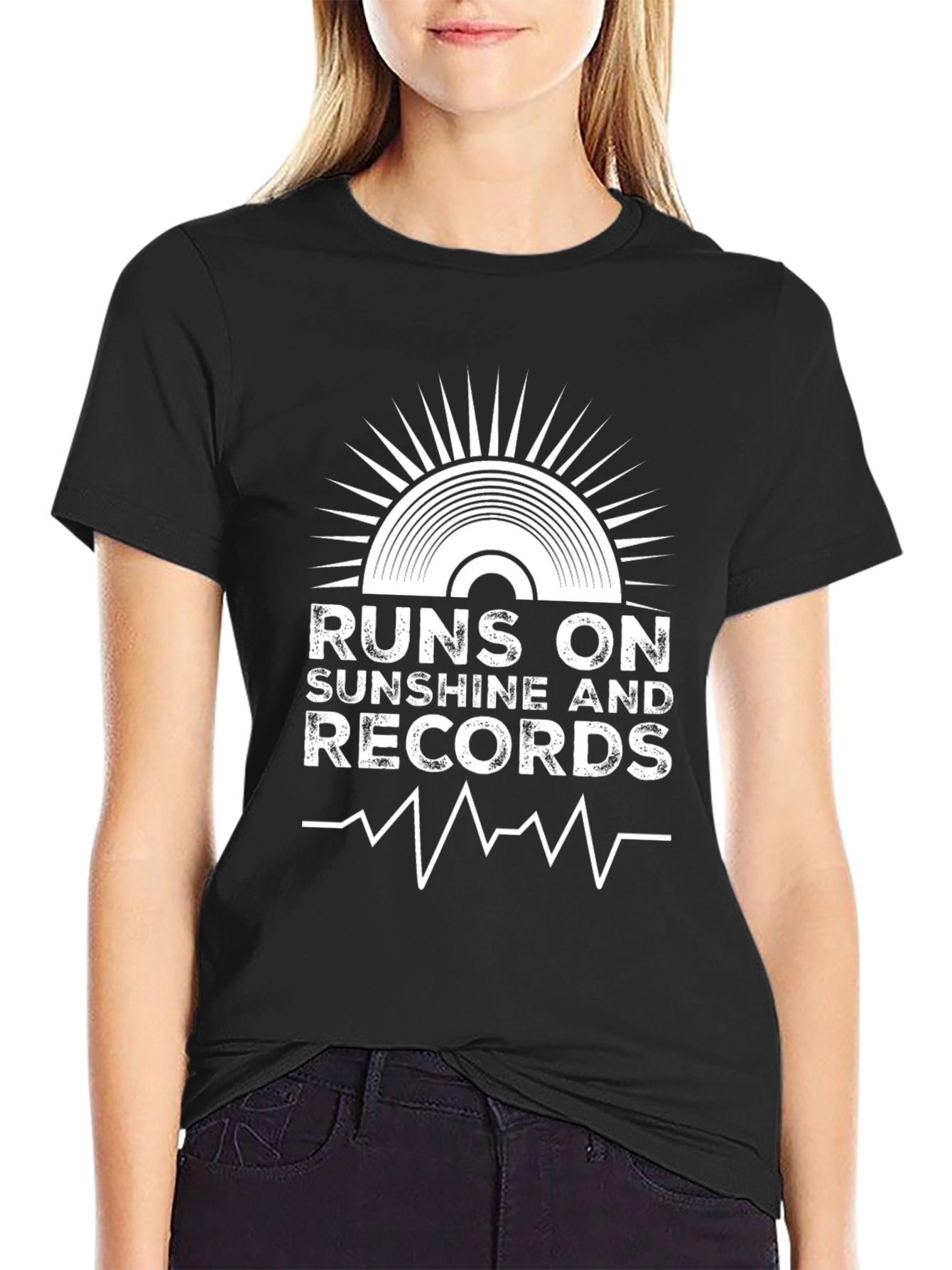 Runs on Sunshine and Records T-Shirt