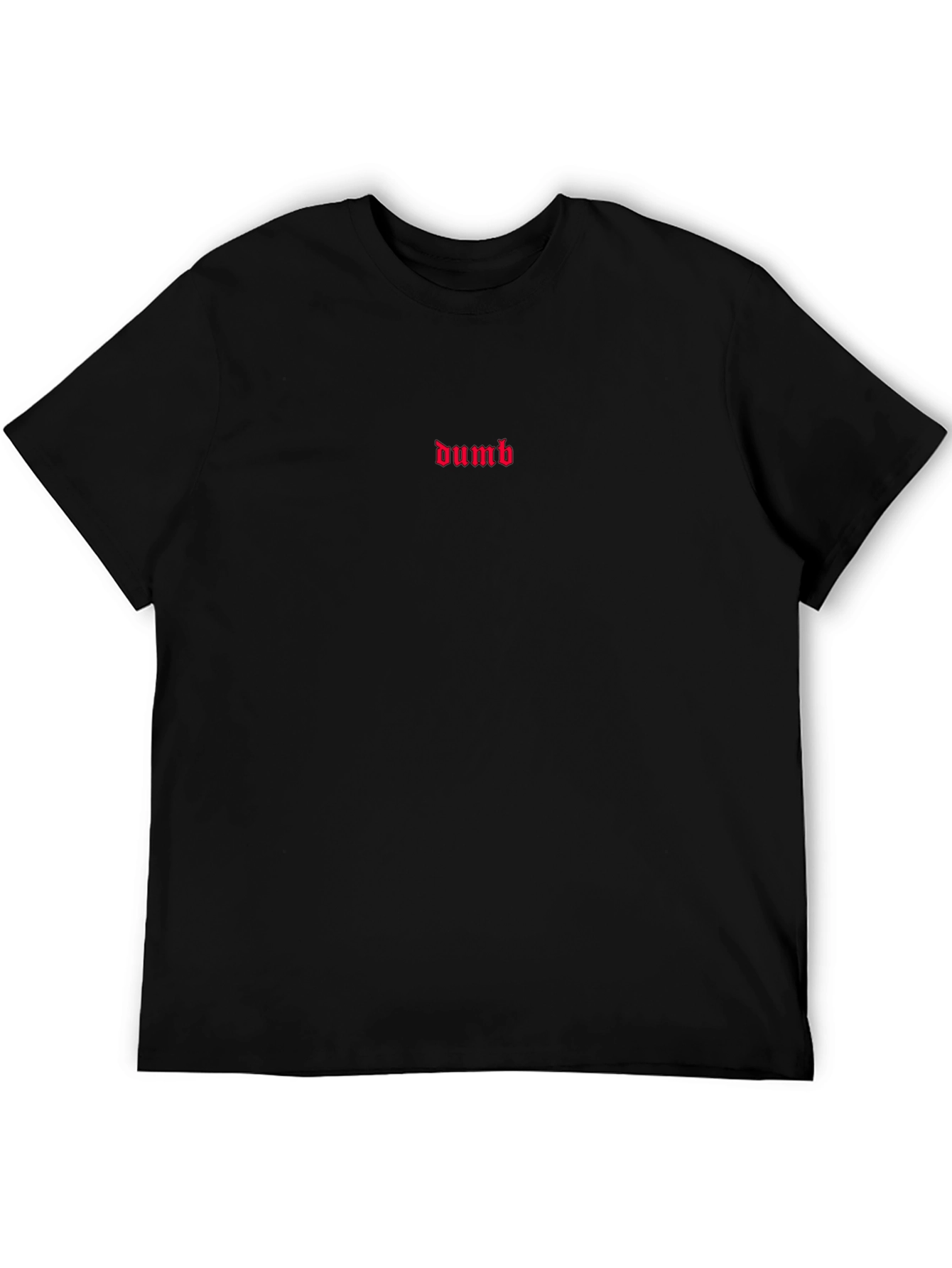 Dumb Graphic Tee - Black Cotton T-Shirt