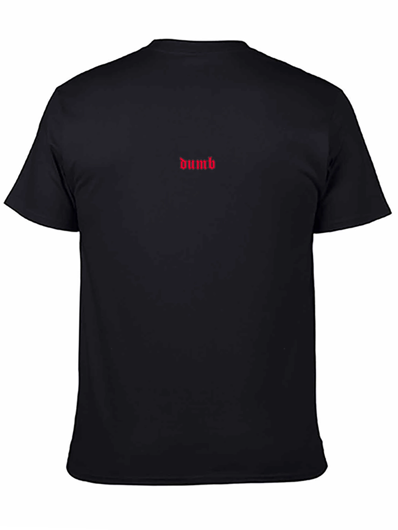 Dumb Graphic Tee - Black Cotton T-Shirt