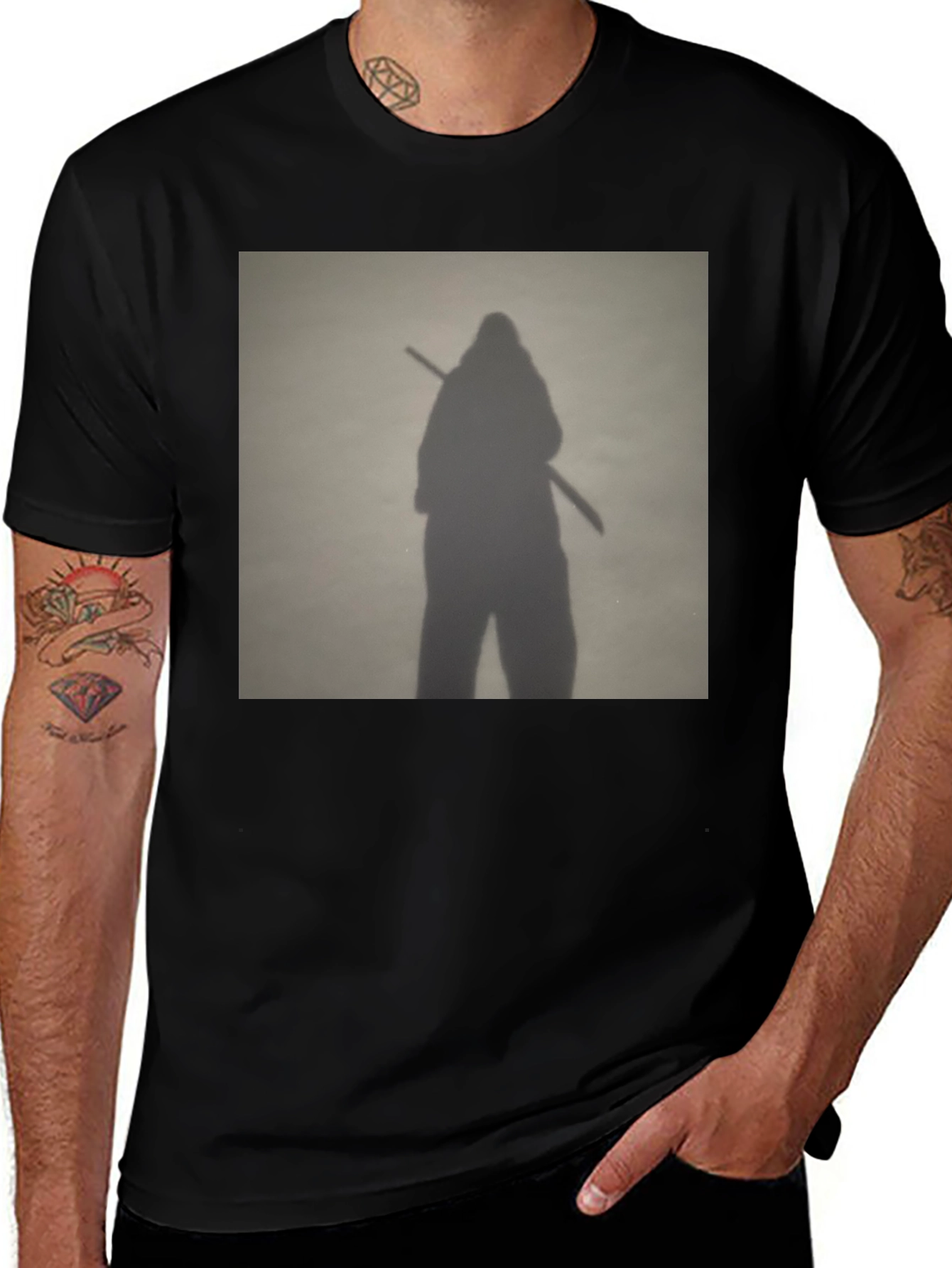 Shadow Warrior Graphic Tee - Black Cotton Blend