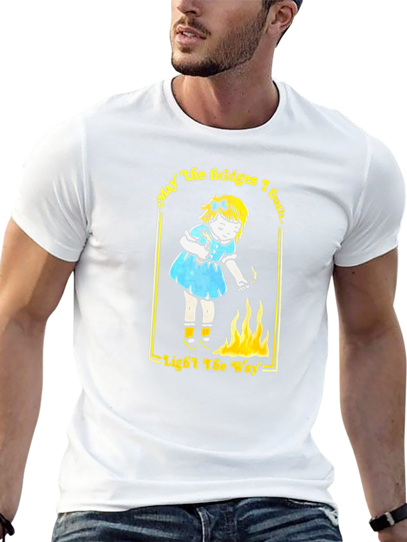 May the Bridges I Burn Black Graphic Tee