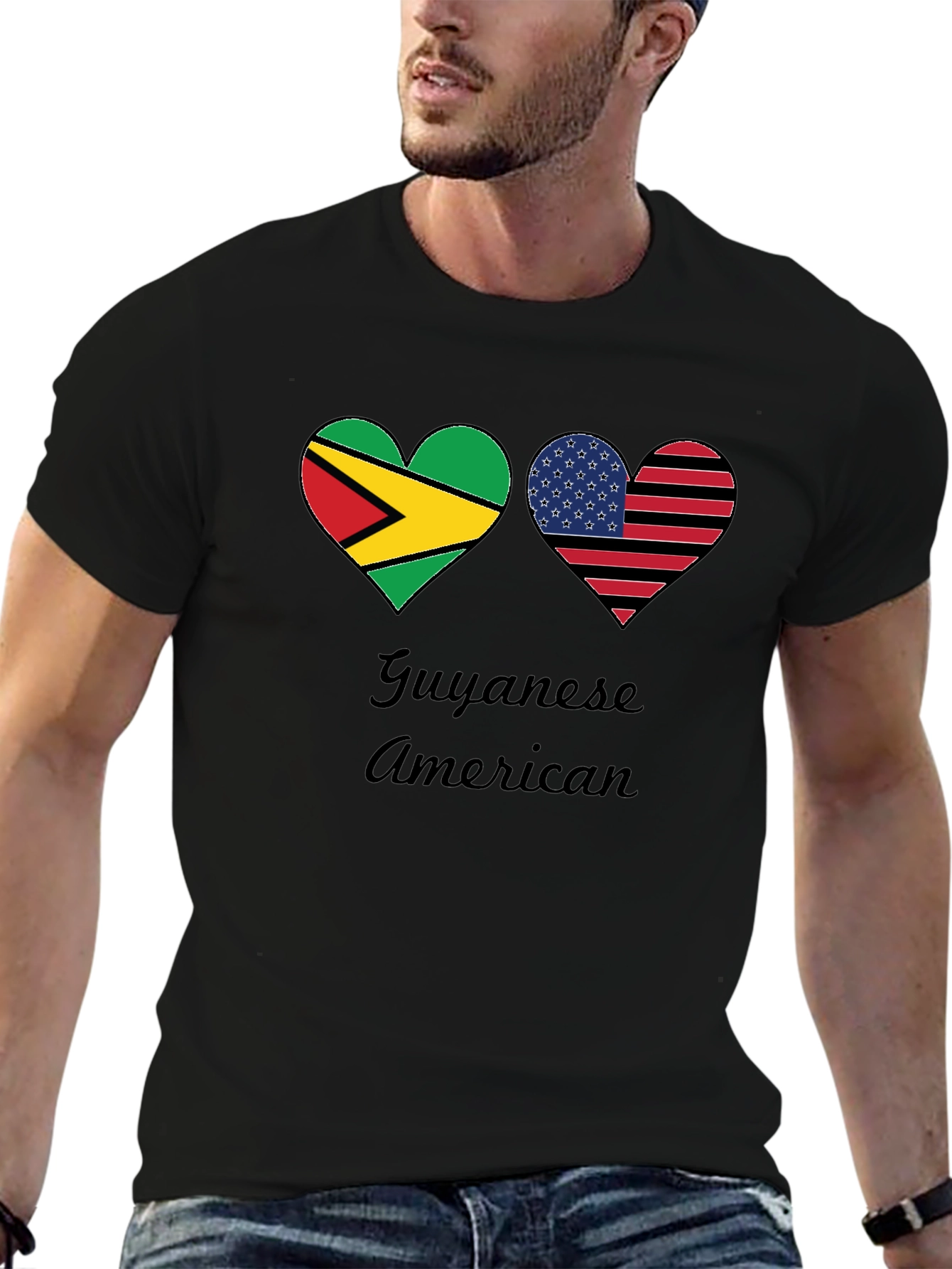 Guyanese American Pride Graphic Tee