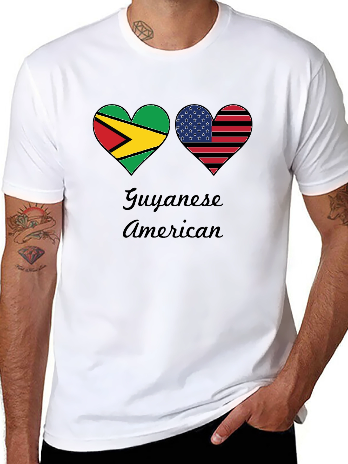 Guyanese American Pride Graphic Tee