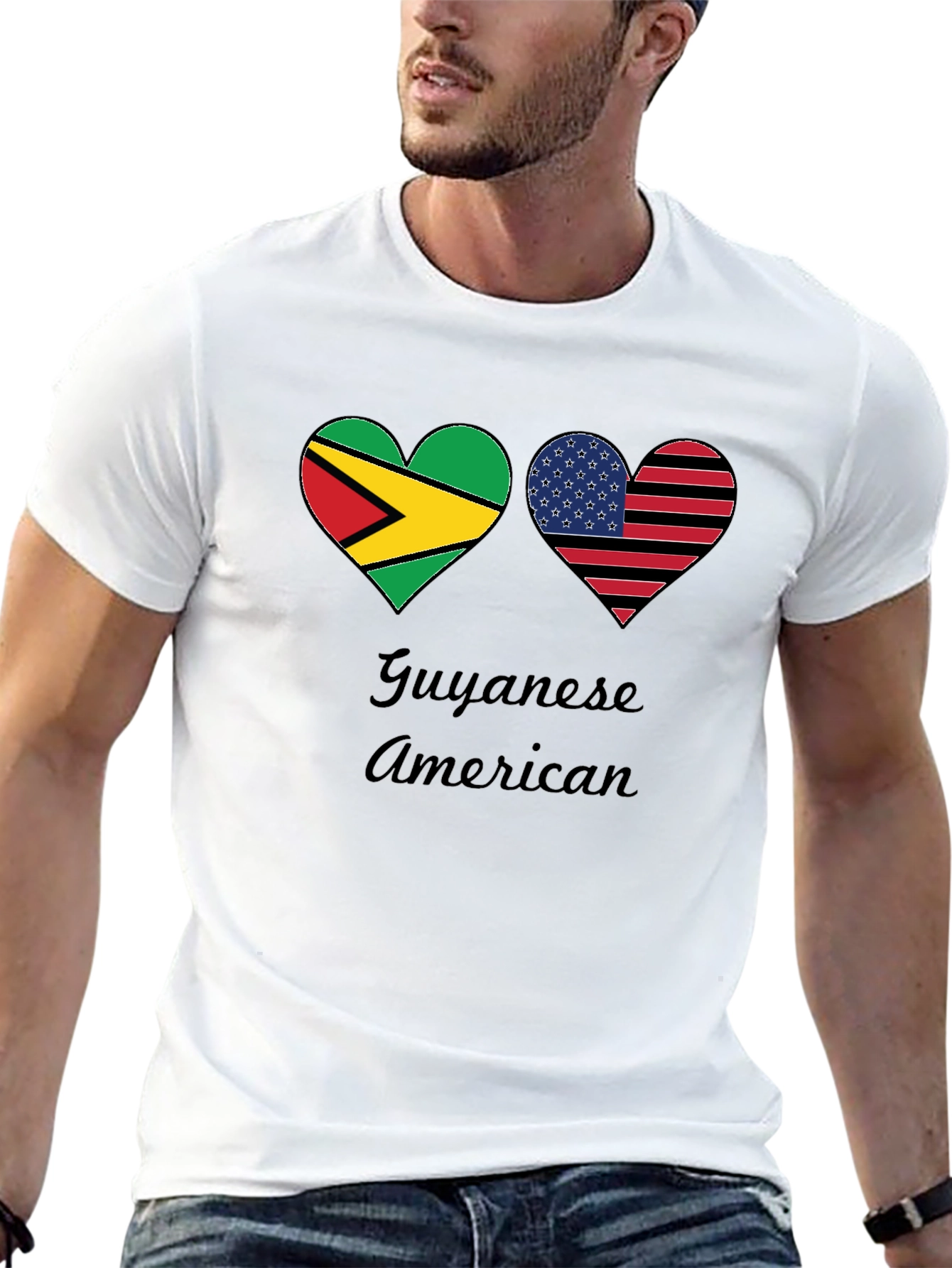 Guyanese American Pride Graphic Tee
