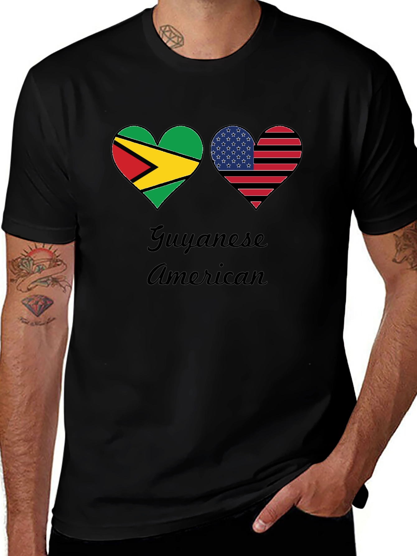 Guyanese American Pride Graphic Tee