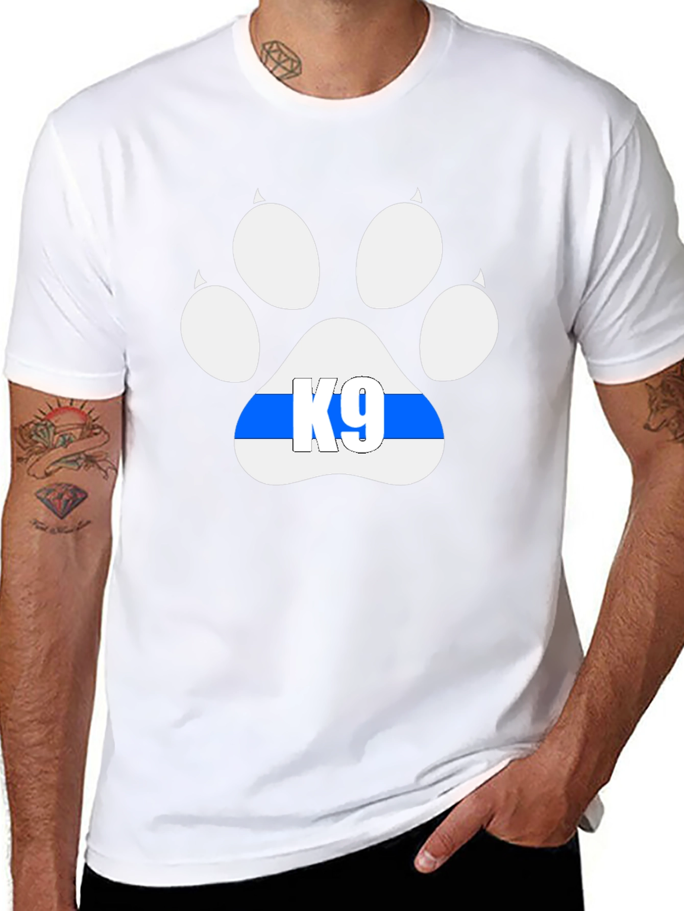 K9 Paw Print T-Shirt - Police Dog Support