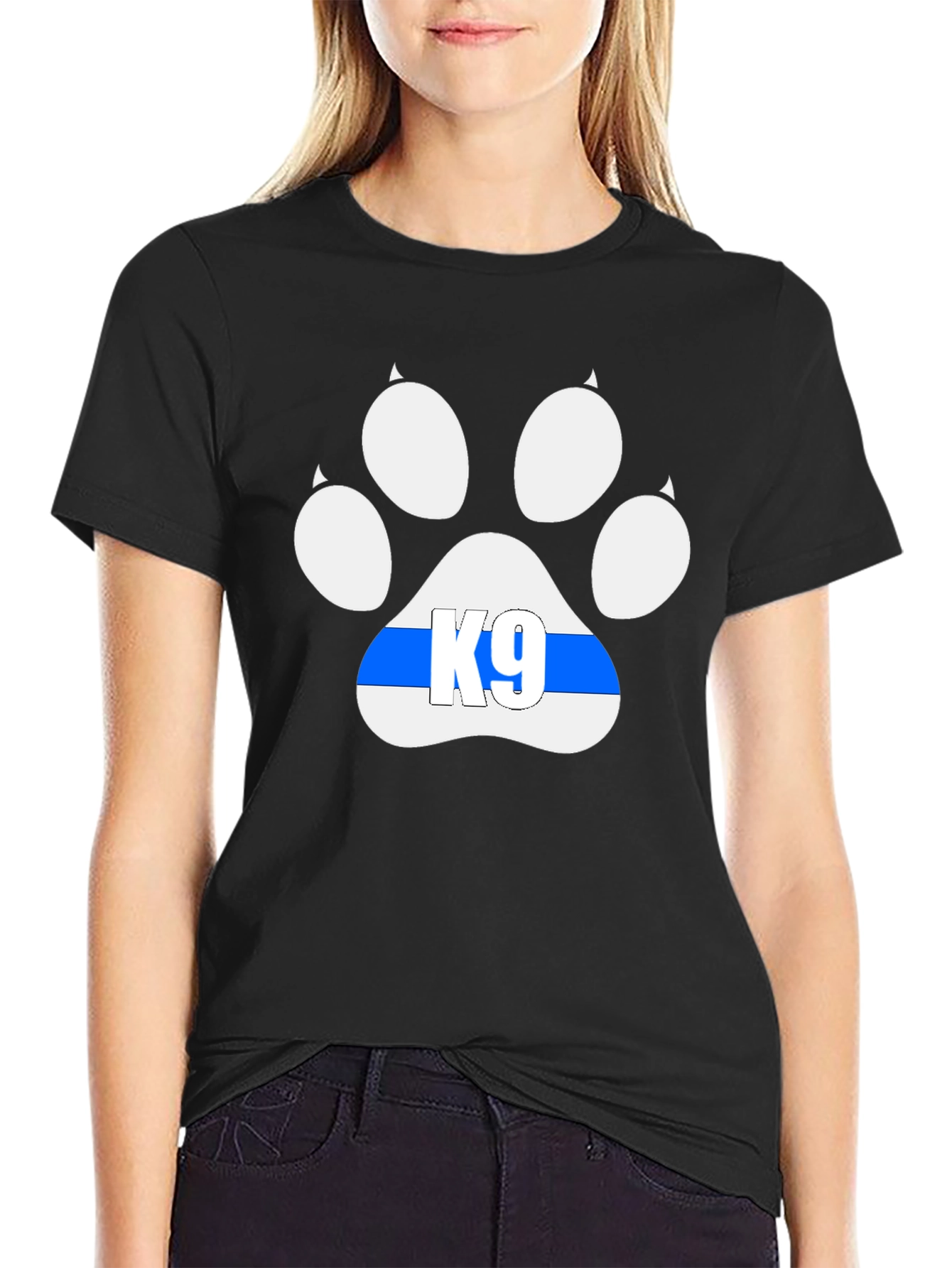 K9 Paw Print T-Shirt - Police Dog Support
