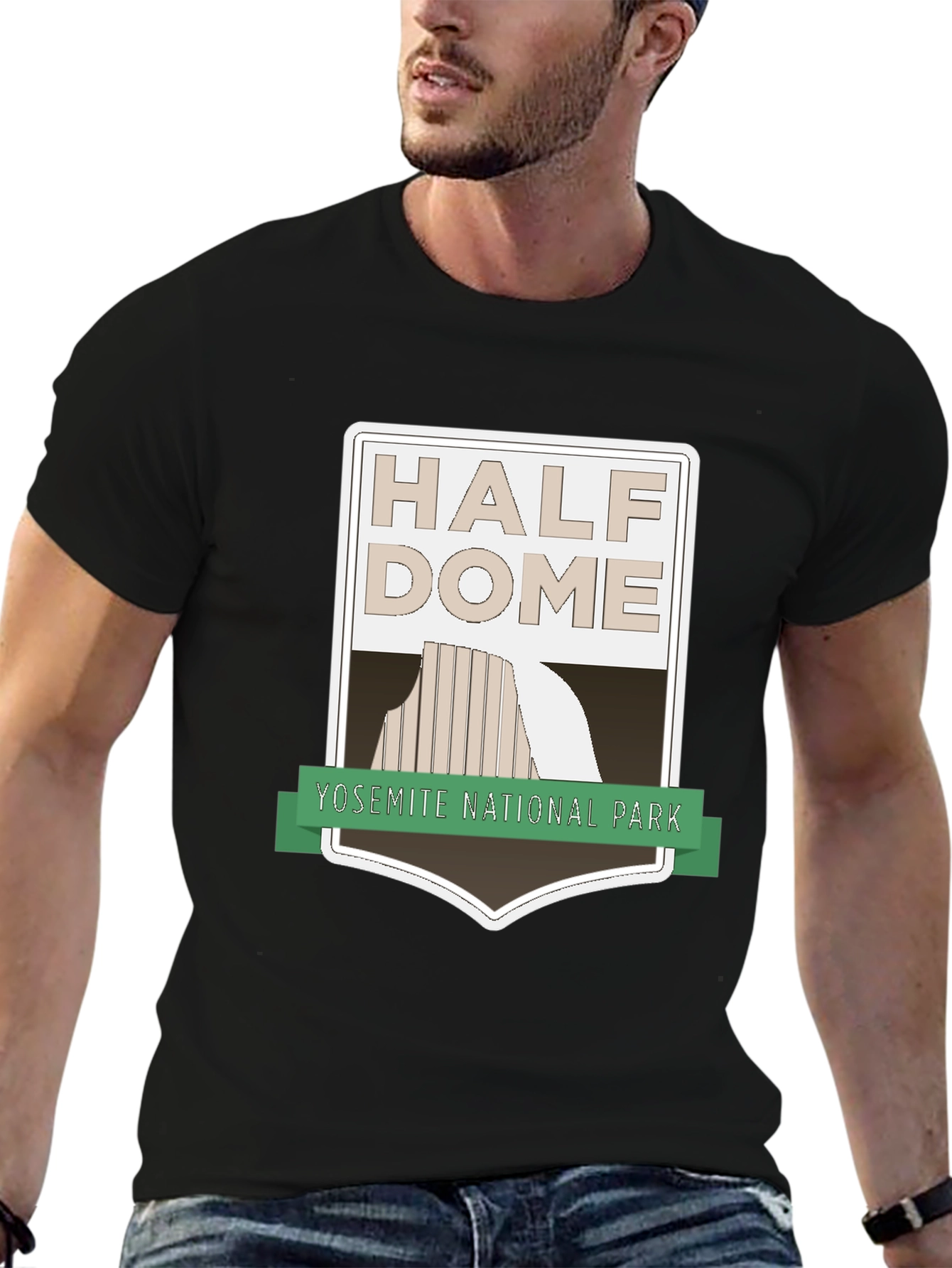Half Dome Yosemite National Park Black T-Shirt
