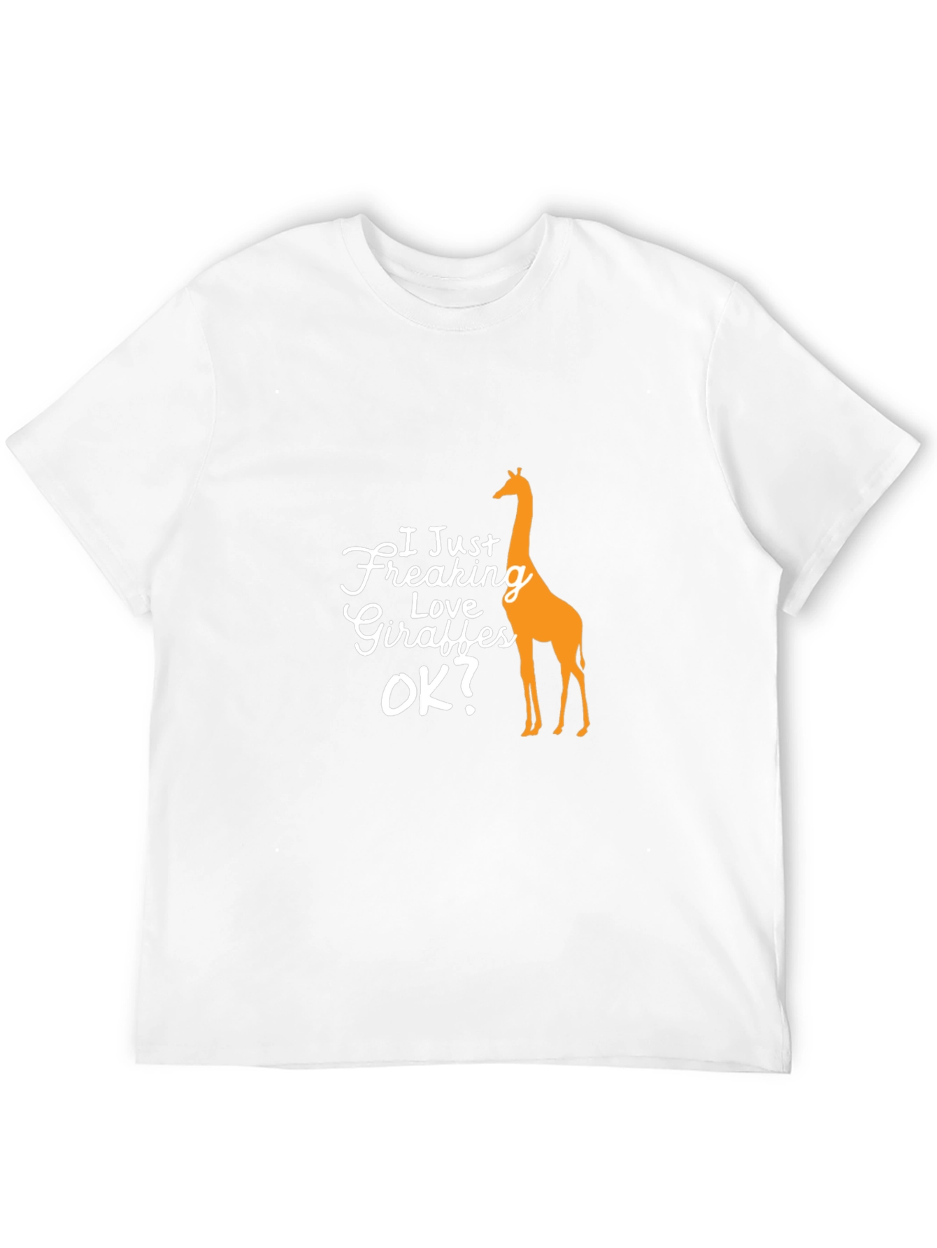 Funny Giraffe Lover Black T-Shirt for Men