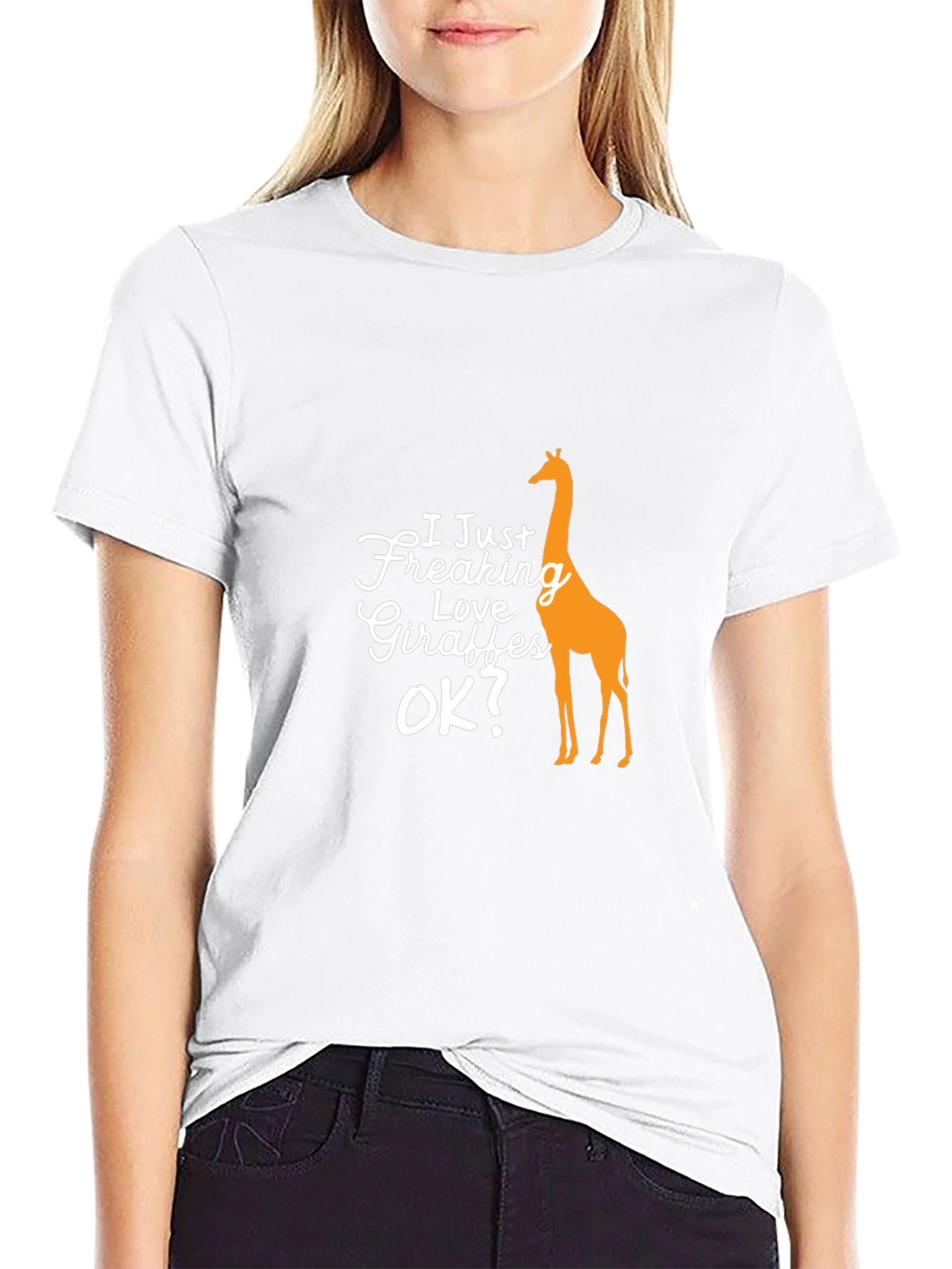 Funny Giraffe Lover Black T-Shirt for Men