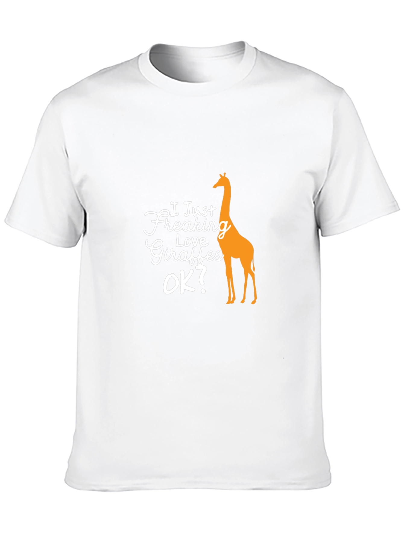 Funny Giraffe Lover Black T-Shirt for Men