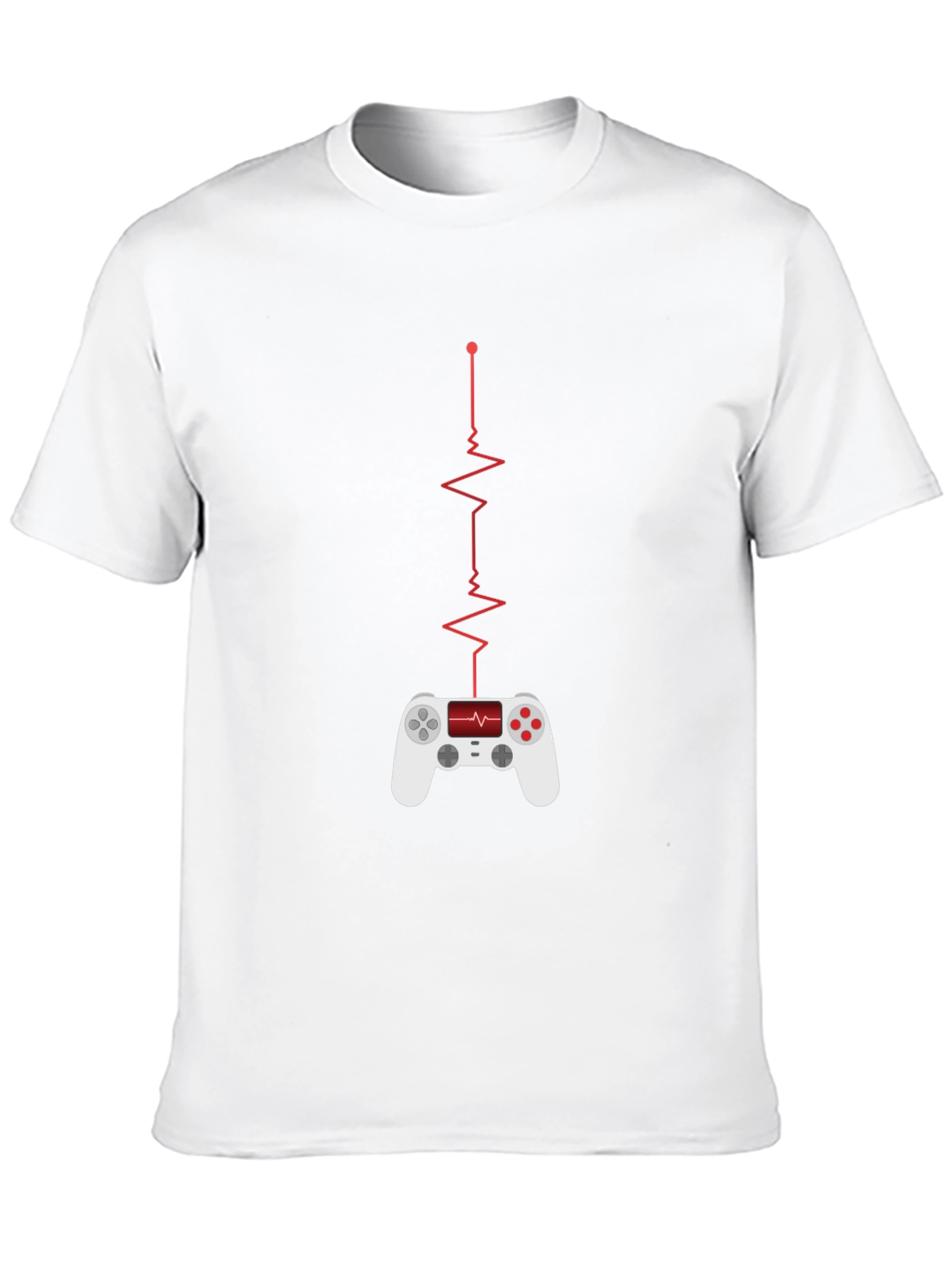 Gamer Heartbeat T-Shirt - Black Cotton Blend