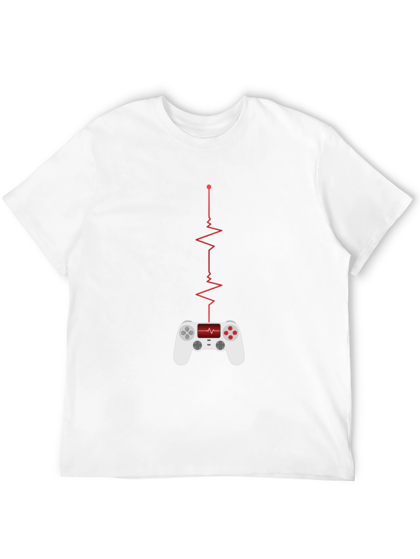 Gamer Heartbeat T-Shirt - Black Cotton Blend