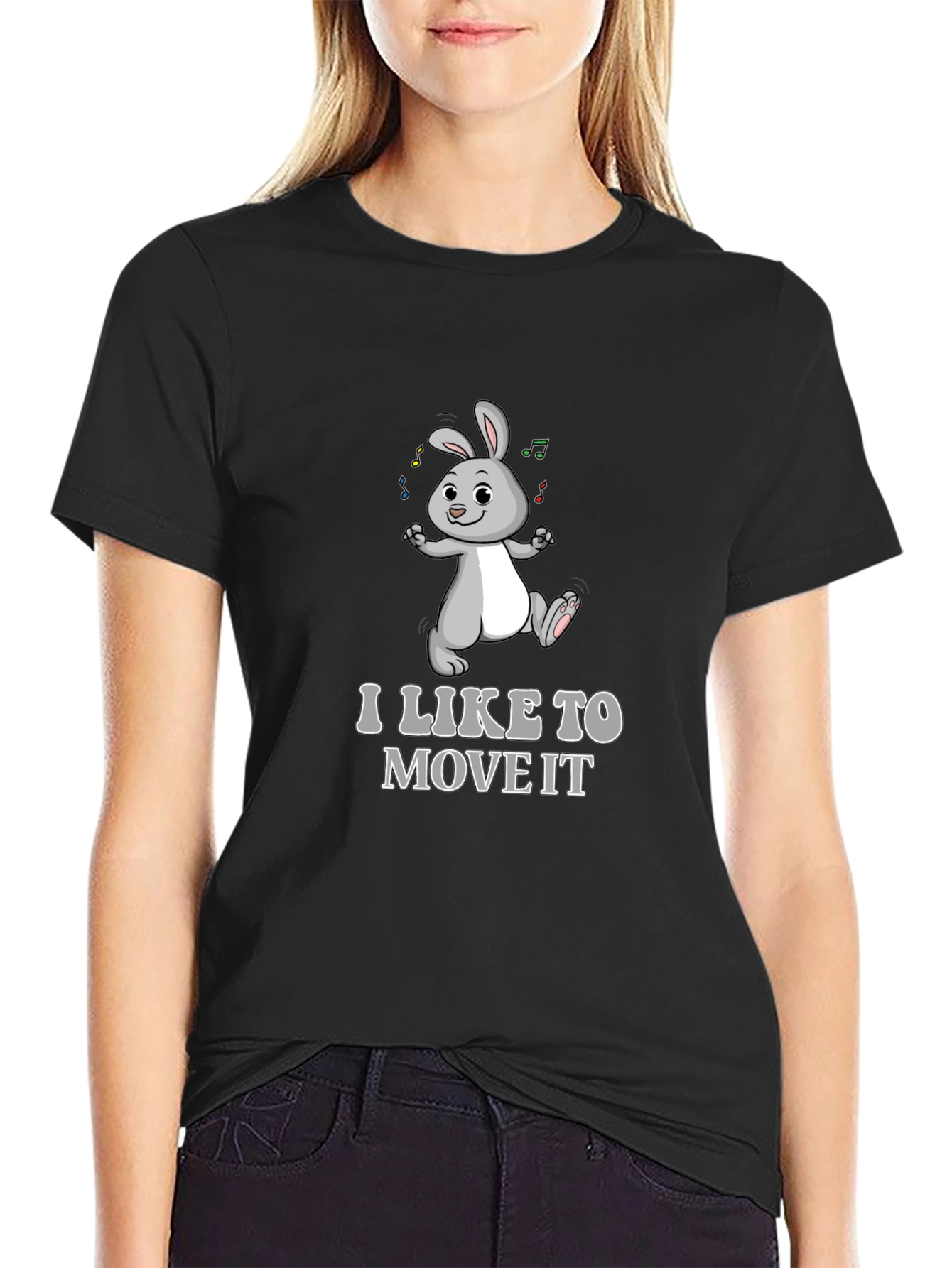 I Like To Move It Bunny Graphic T-Shirt