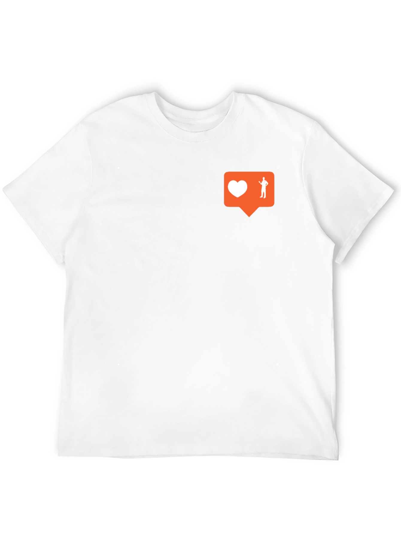 Mens Black T-Shirt with Orange Graphic