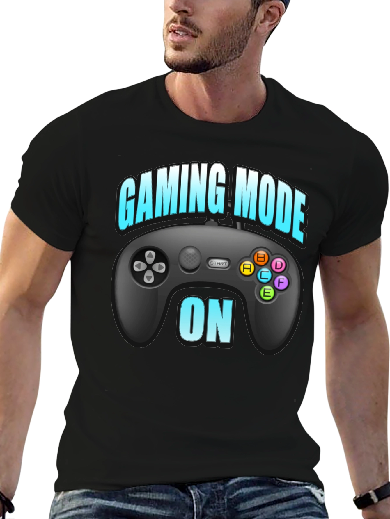 Gaming Mode On T-Shirt Black Gamer Tee