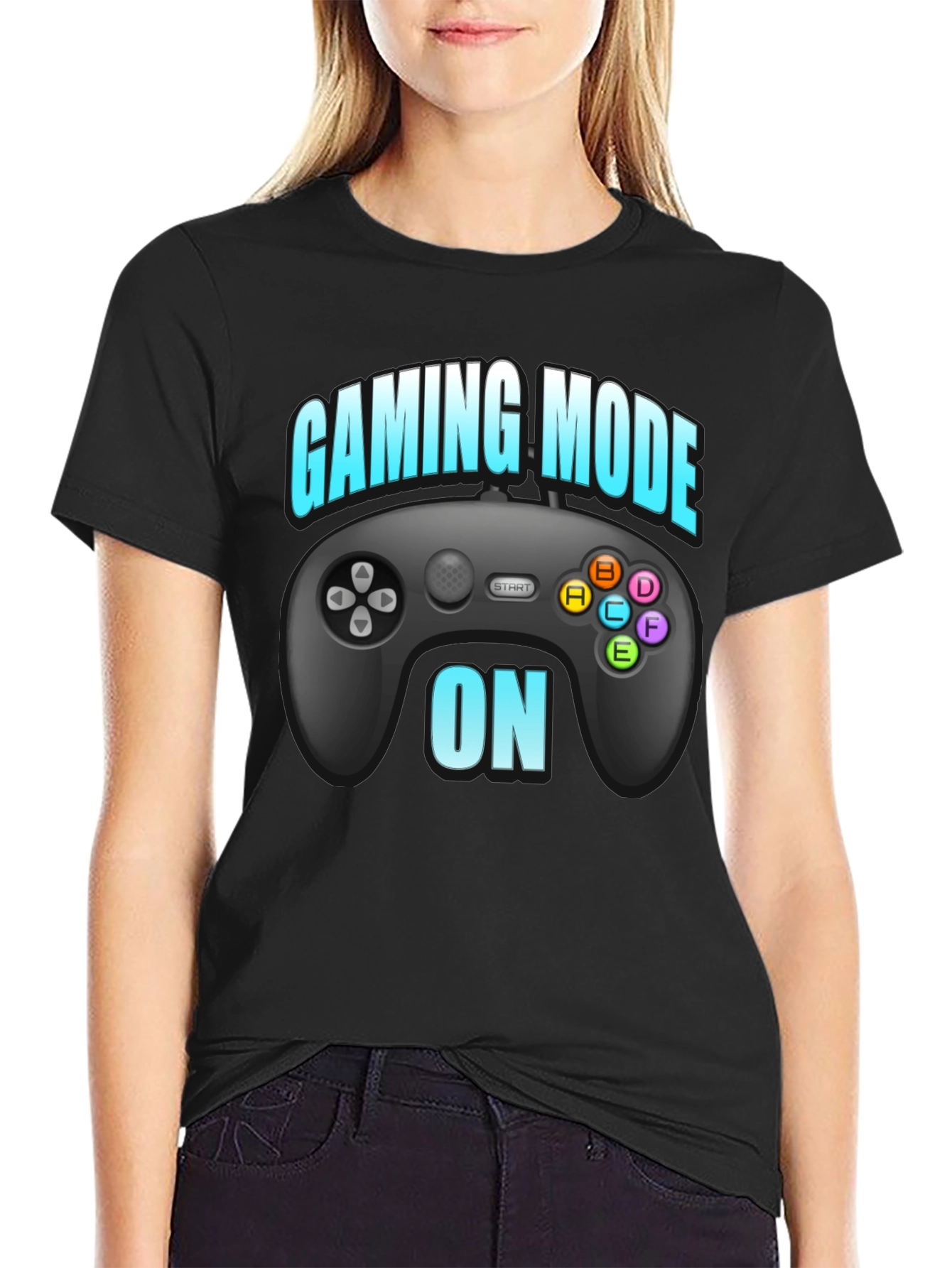 Gaming Mode On T-Shirt Black Gamer Tee