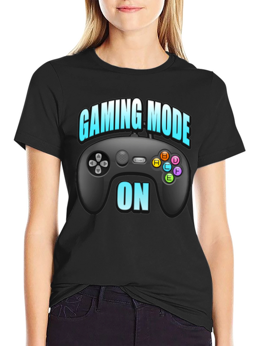 Gaming Mode On T-Shirt Black Gamer Tee