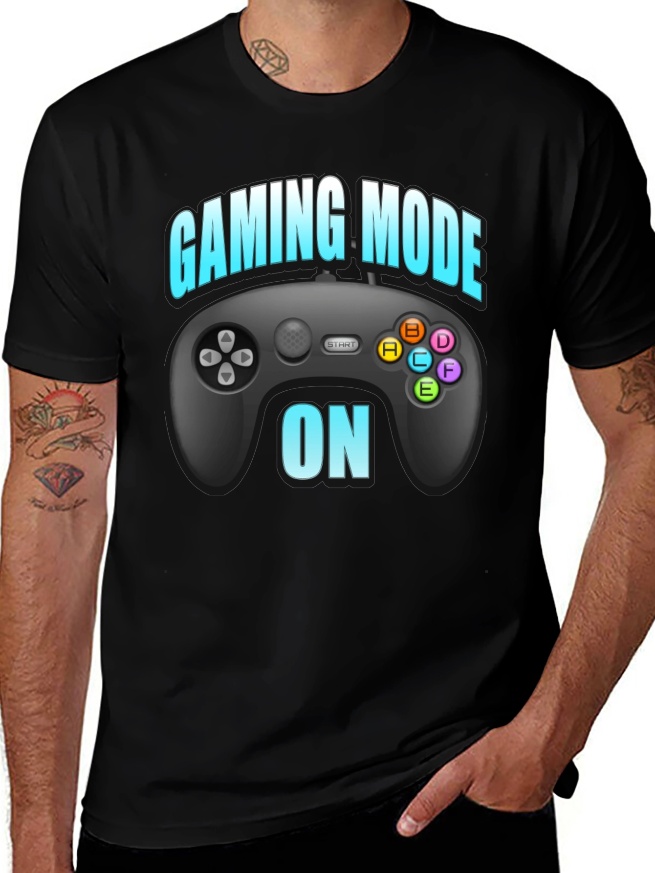 Gaming Mode On T-Shirt Black Gamer Tee