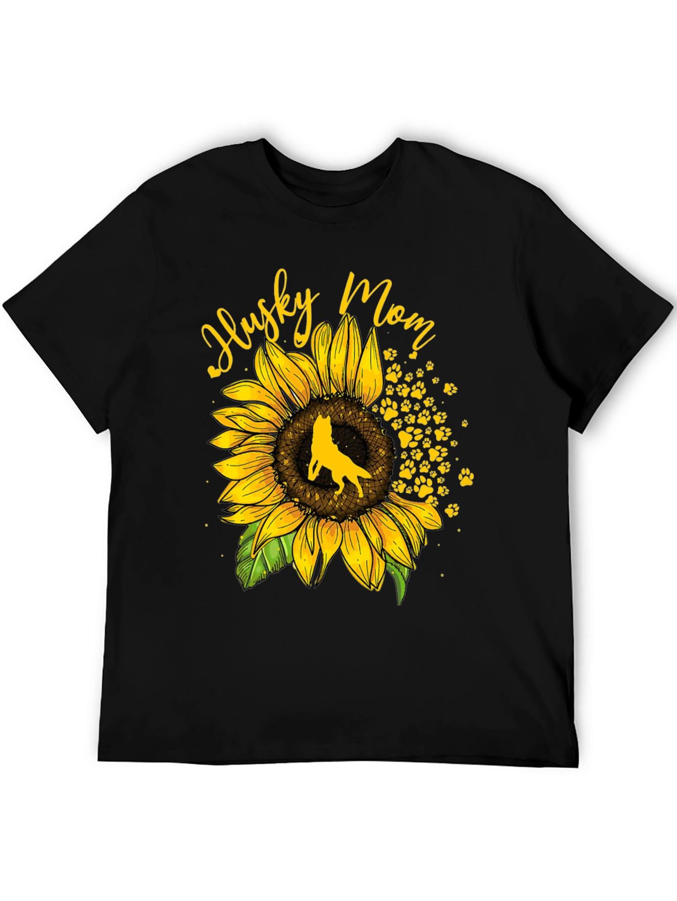Husky Mom Sunflower Graphic Tee