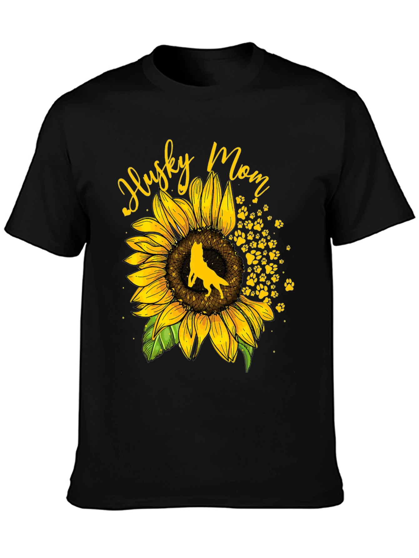 Husky Mom Sunflower Graphic Tee