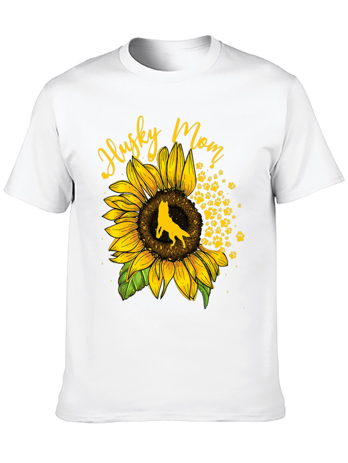 Husky Mom Sunflower Graphic Tee